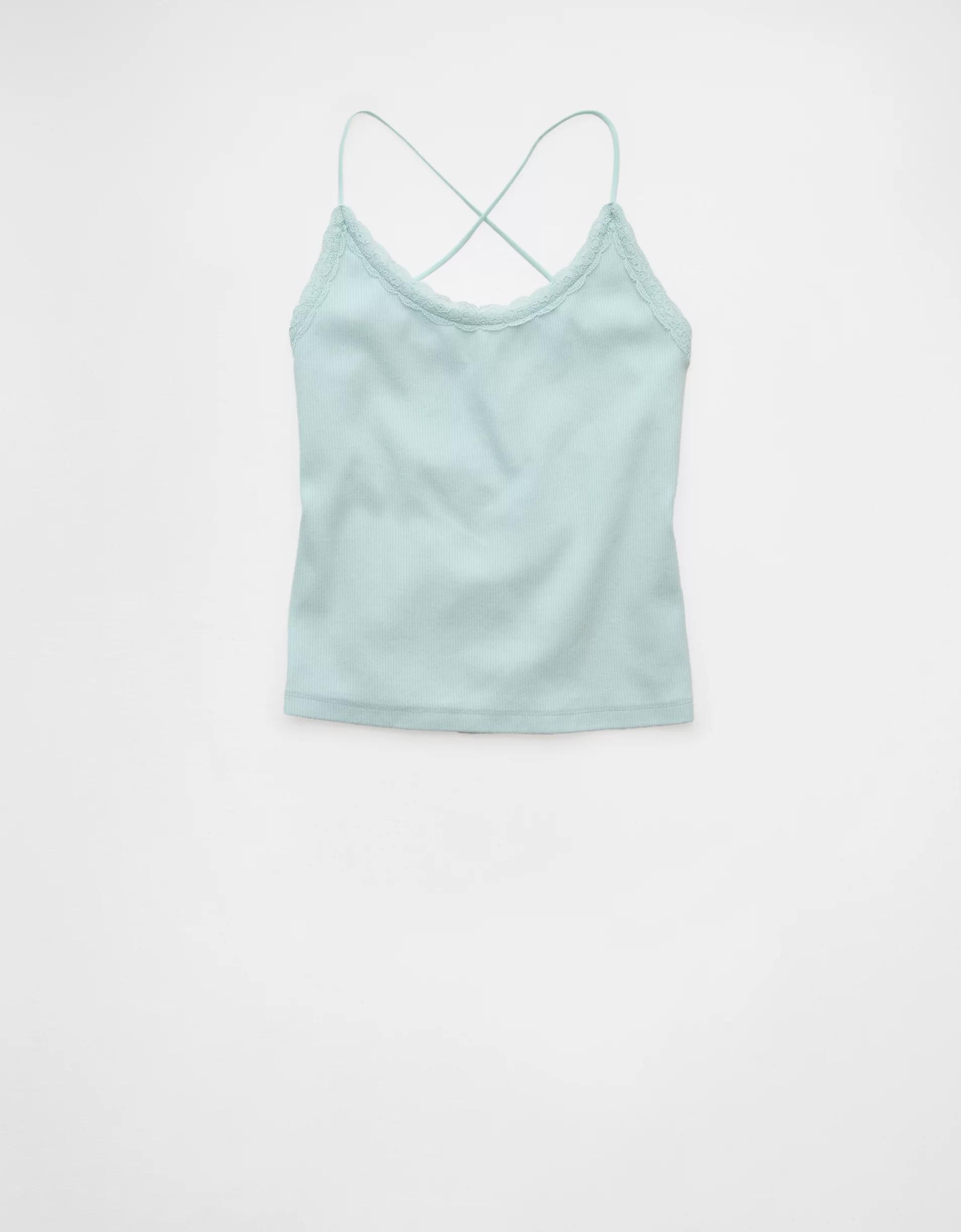 AE Strappy Go Lucky Cropped Lace Tank Top Product Image