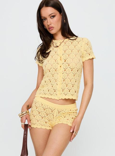 Sun Still Shines Crochet Set Yellow Product Image