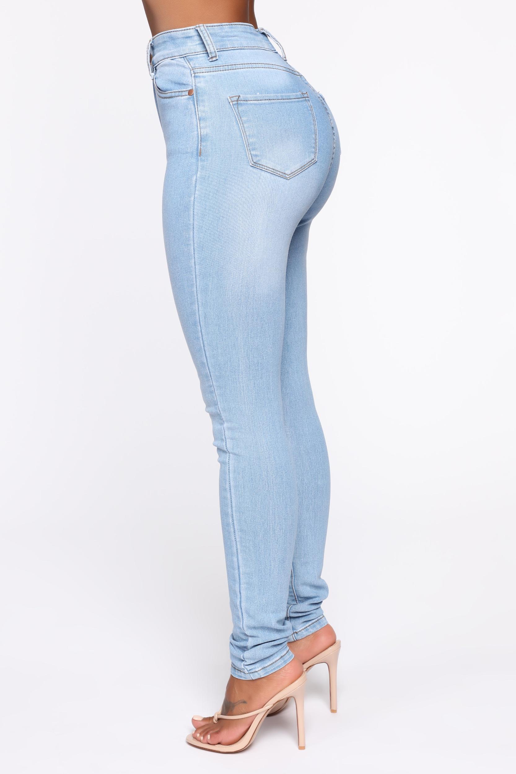 Marilyn High Waisted Skinny Jeans - Light Wash Product Image