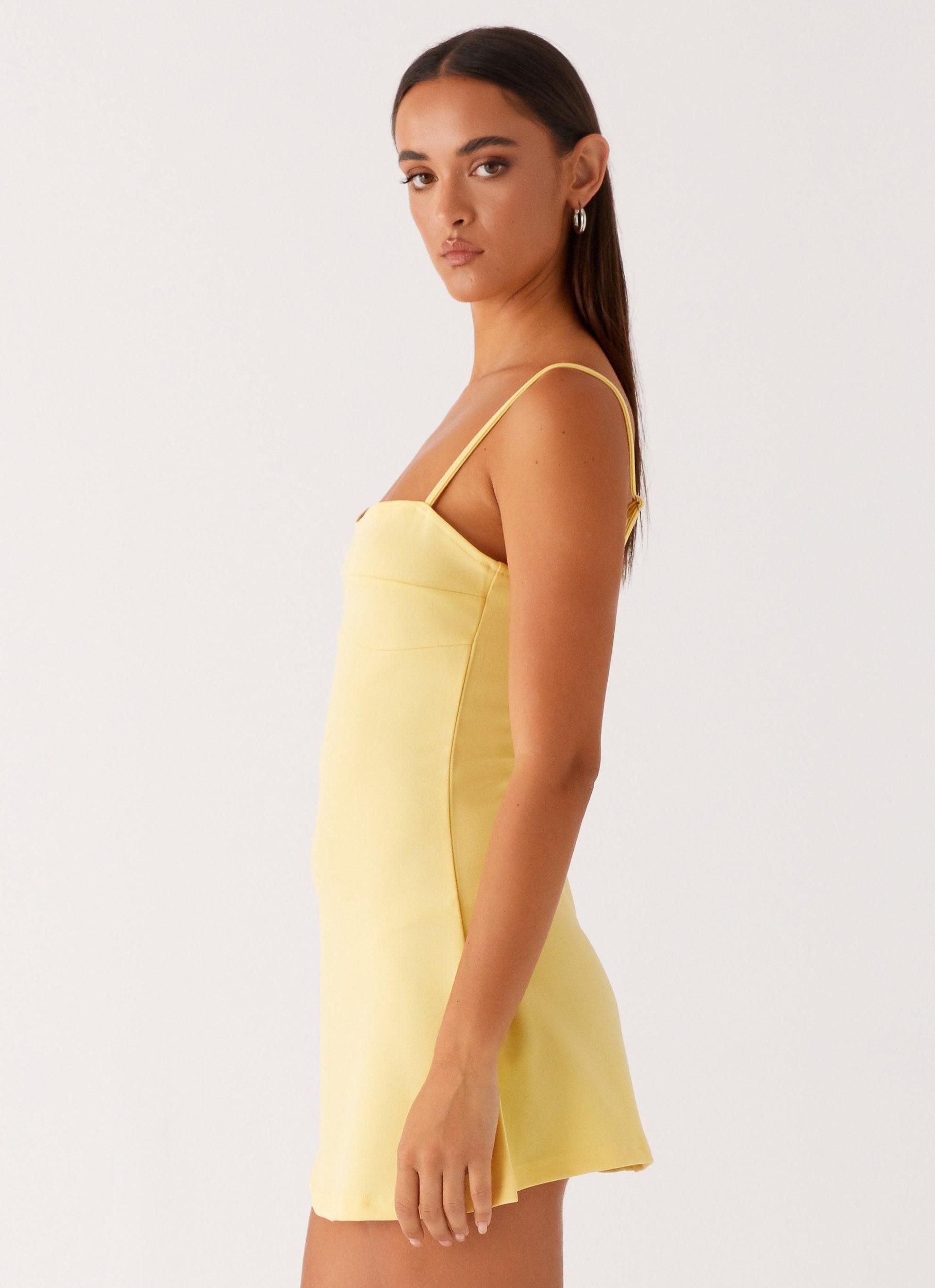Cindy Mini Dress - Yellow Product Image