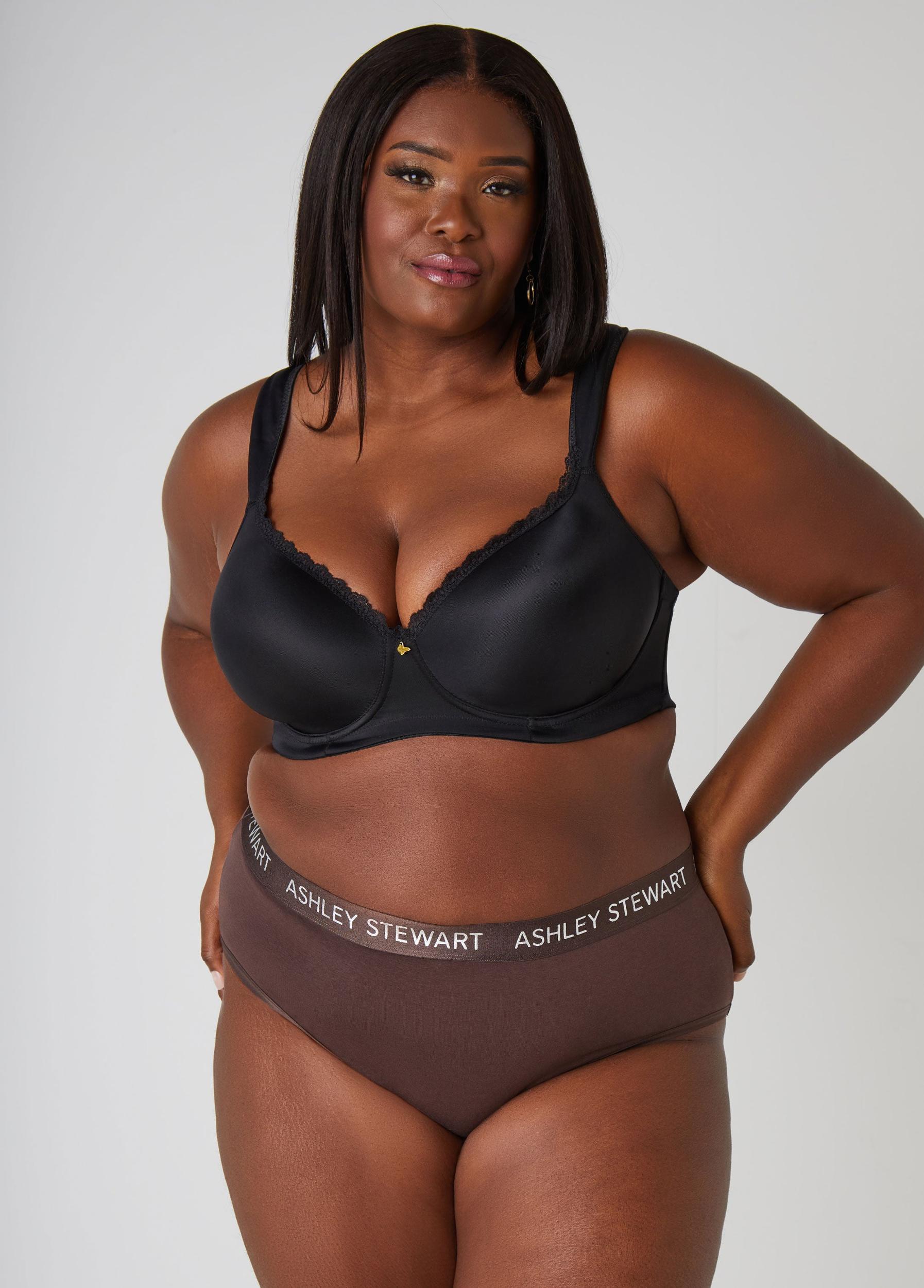 Plus Size Stretch Cotton Hipster Panties Ashley Stewart Product Image