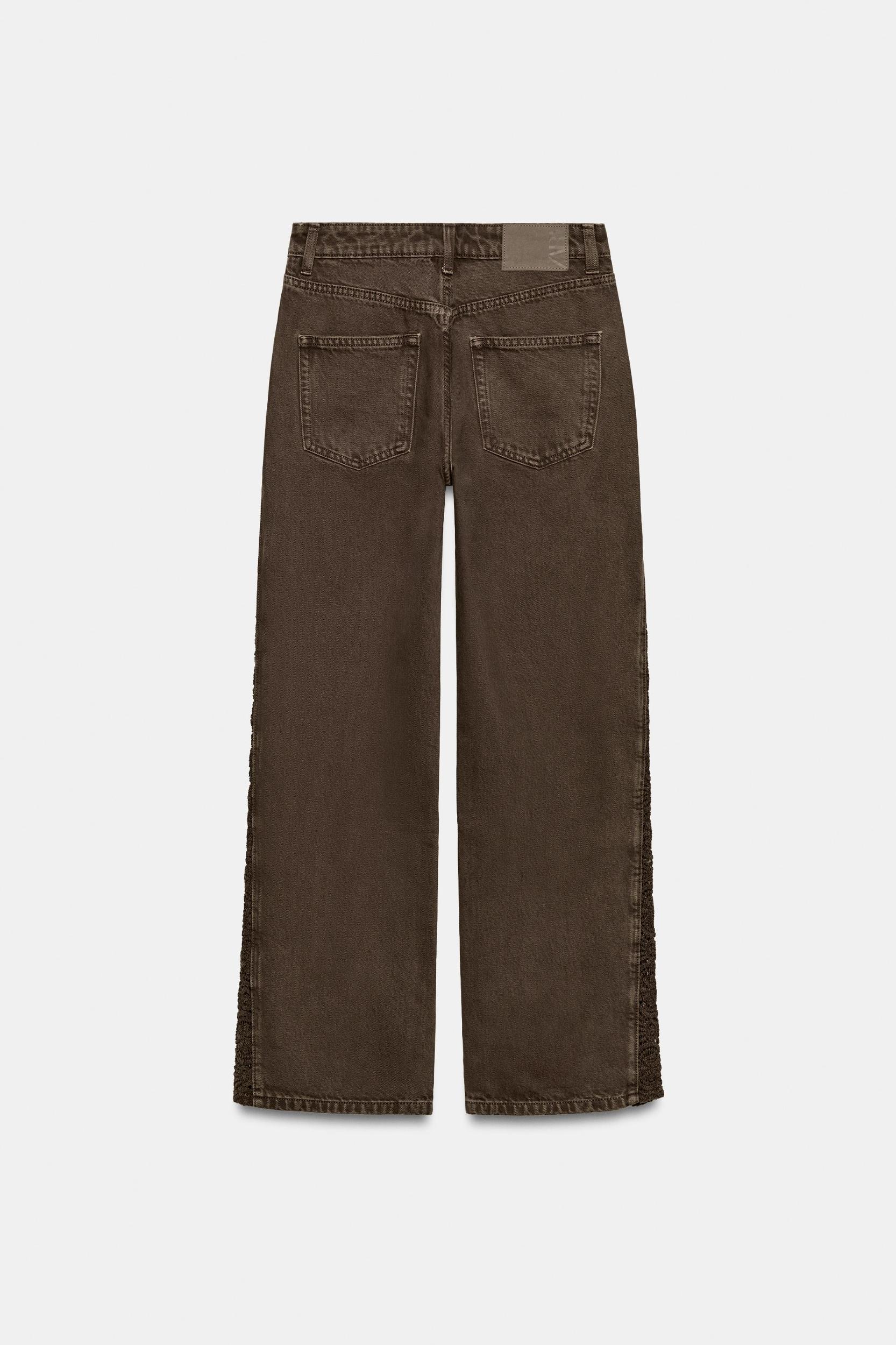 Z1975 LOOSE FIT MID-RISE CROCHET JEANS Product Image