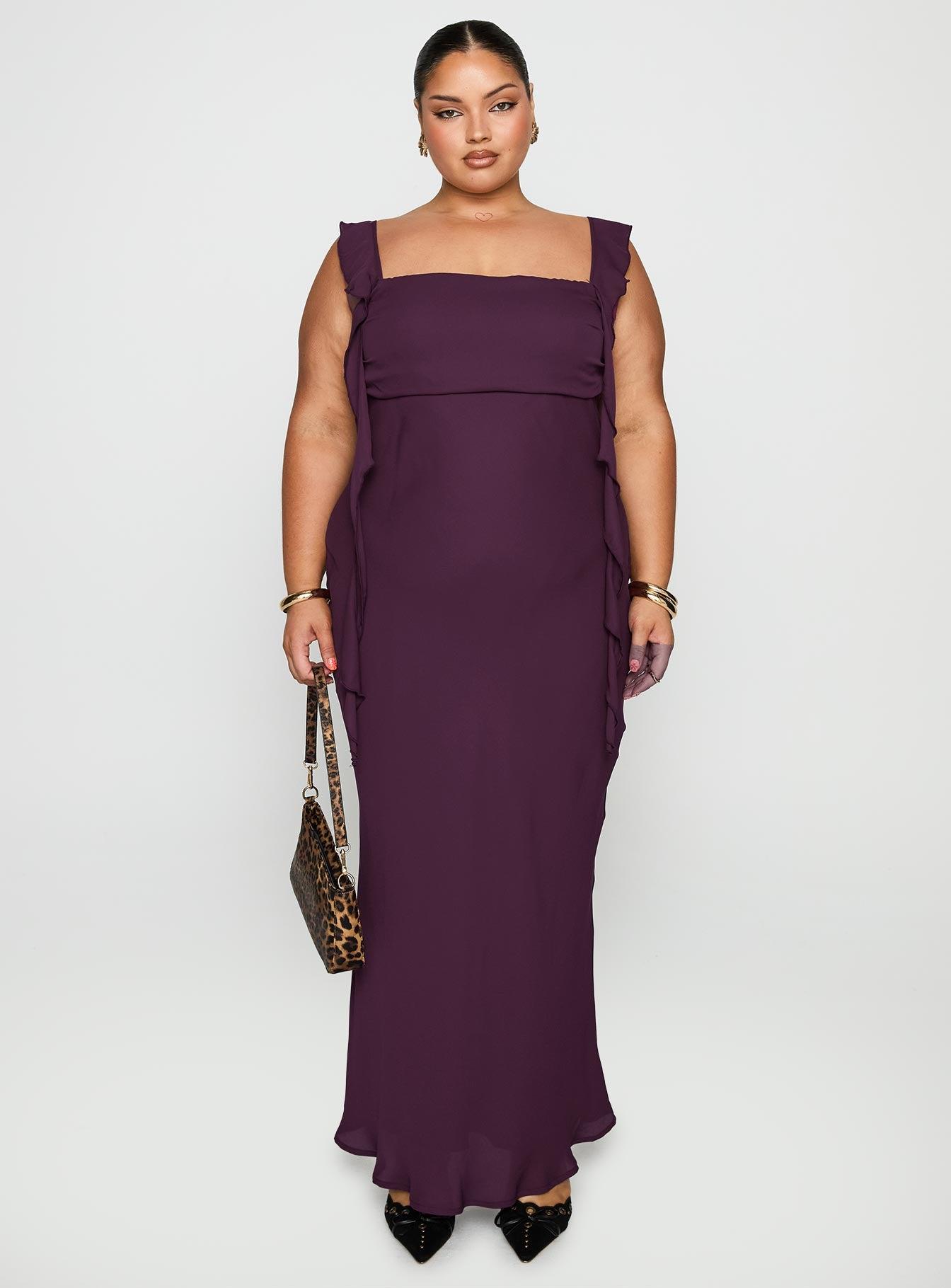 Lanai Maxi Dress Plum Curve Product Image