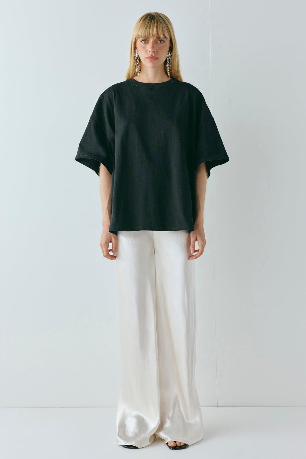 Rae Satin Pants Cream Product Image