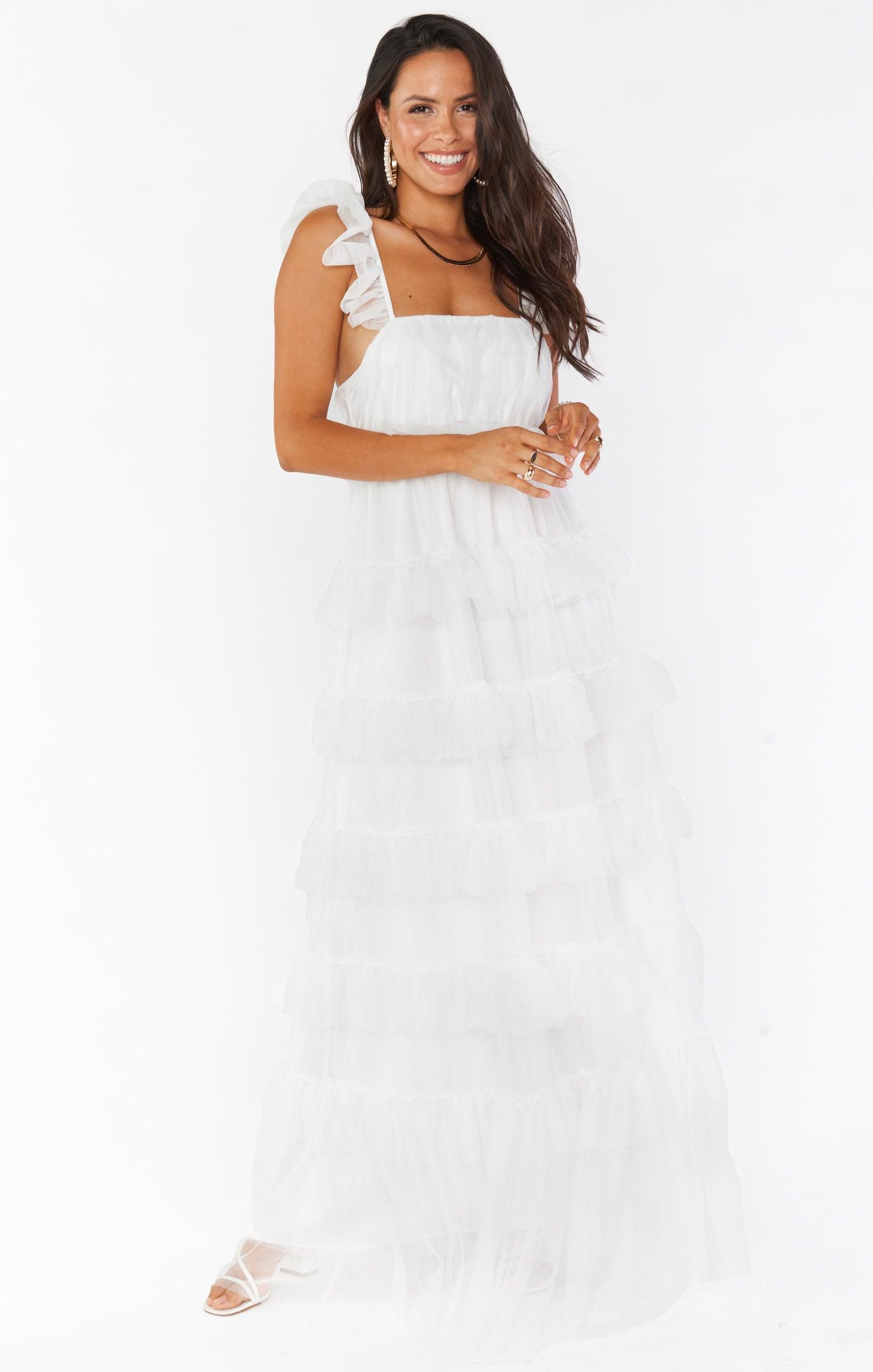 Fairytale Maxi Dress ~ White Tulle Product Image