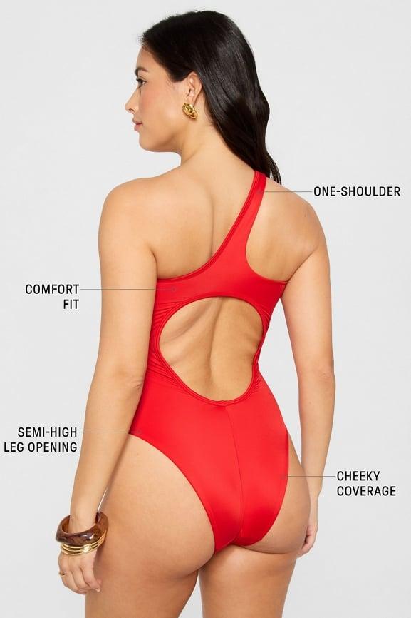One Shoulder Cutout One-Piece Product Image