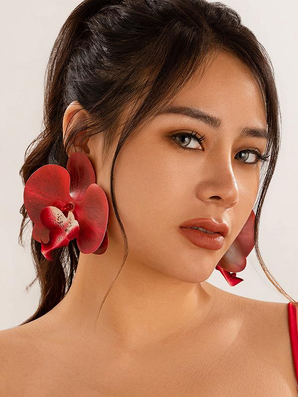 Flower Shape Drop Earrings Product Image