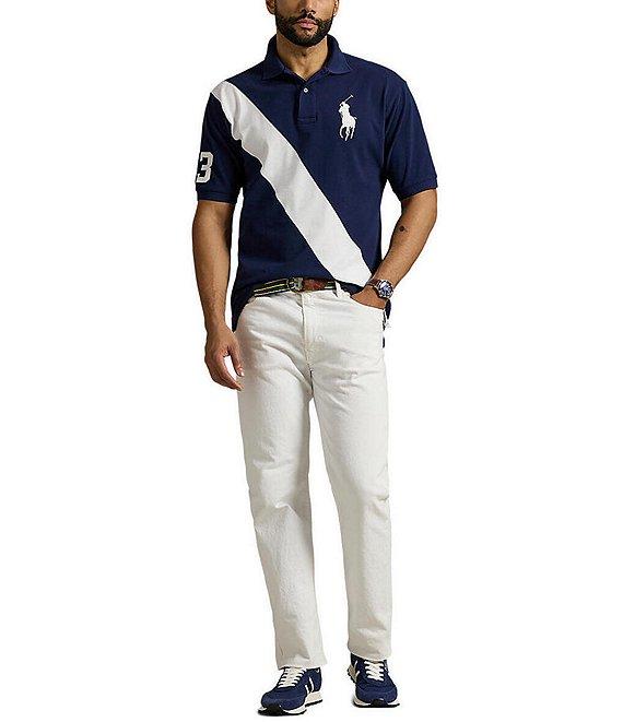Polo Ralph Lauren Big & Tall Classic Fit Big Pony Mesh Diagonal Stripe Short Sleeve Polo Shirt Product Image