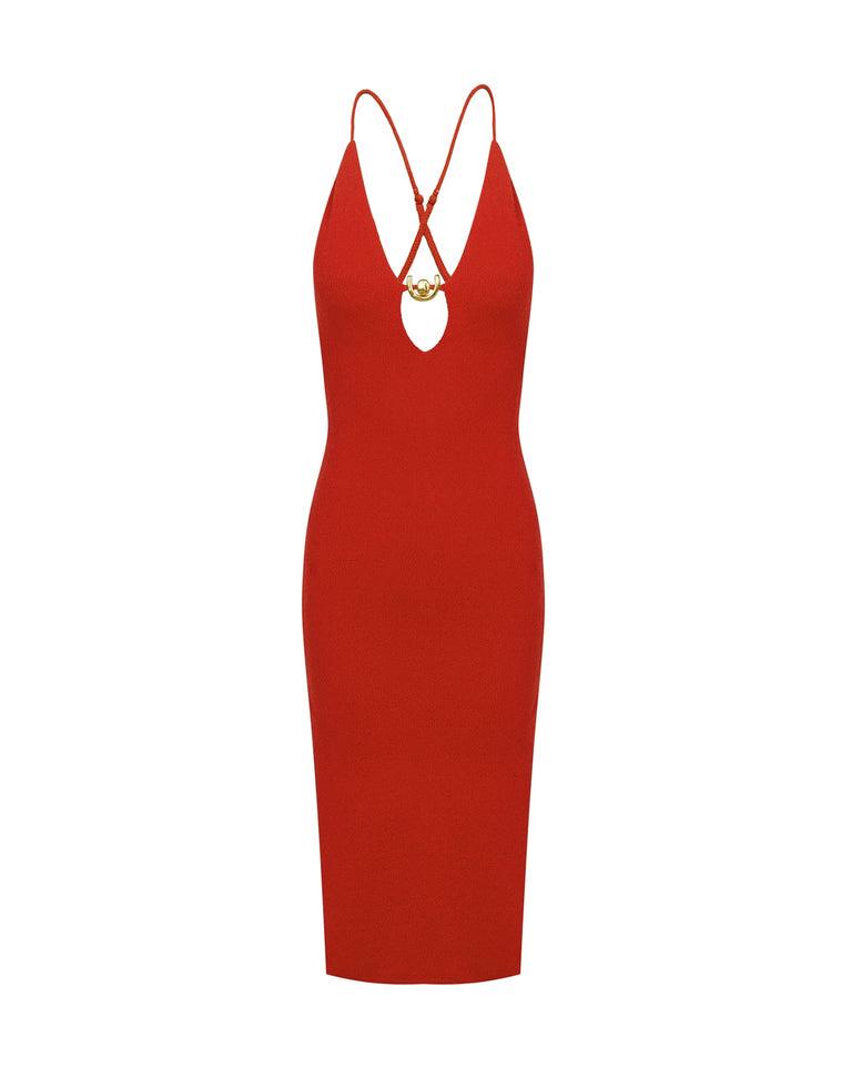 Firenze Isabela Midi Dress - Ruby Product Image