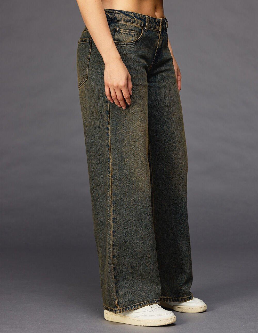 RSQ Womens Low Rise Baggy Jeans - DARK TINT Product Image