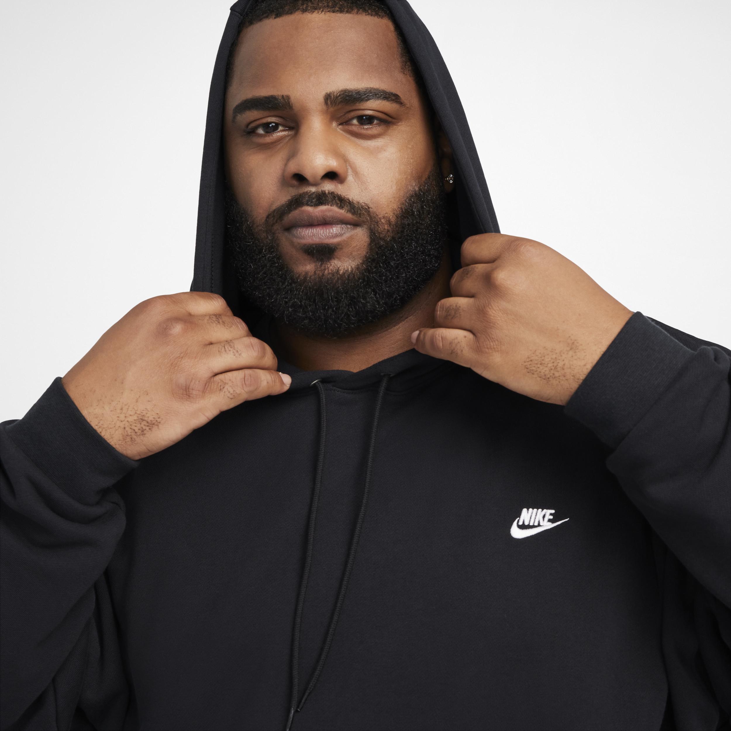 Nike Mens Club Fleece Oversized French Terry Pullover Hoodie | HJ1816-010 Product Image