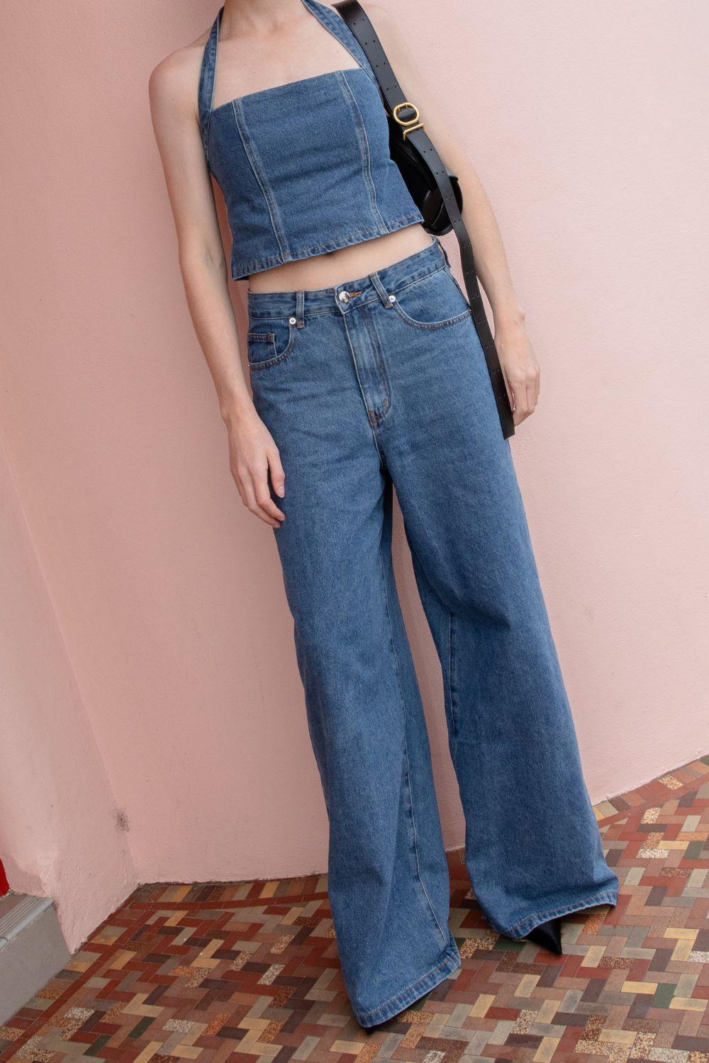 Aston High Rise Denim Jeans Blue Product Image