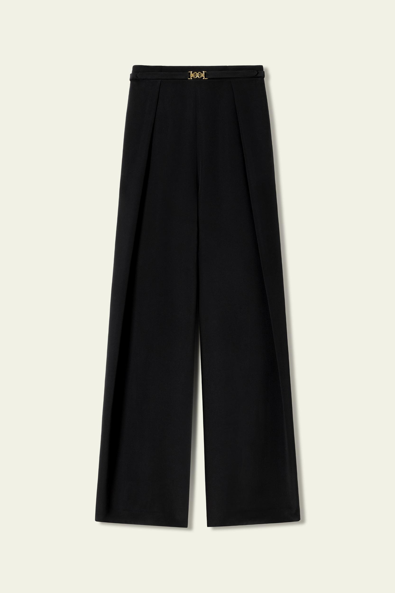 Stretch Heavy-Weight Crepe Wide-Leg Pant Product Image