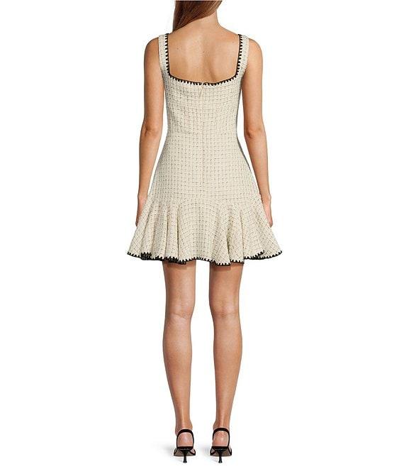 Antonio Melani Aubriella Tweed Square Neck Sleeveless A-Line Dress Product Image