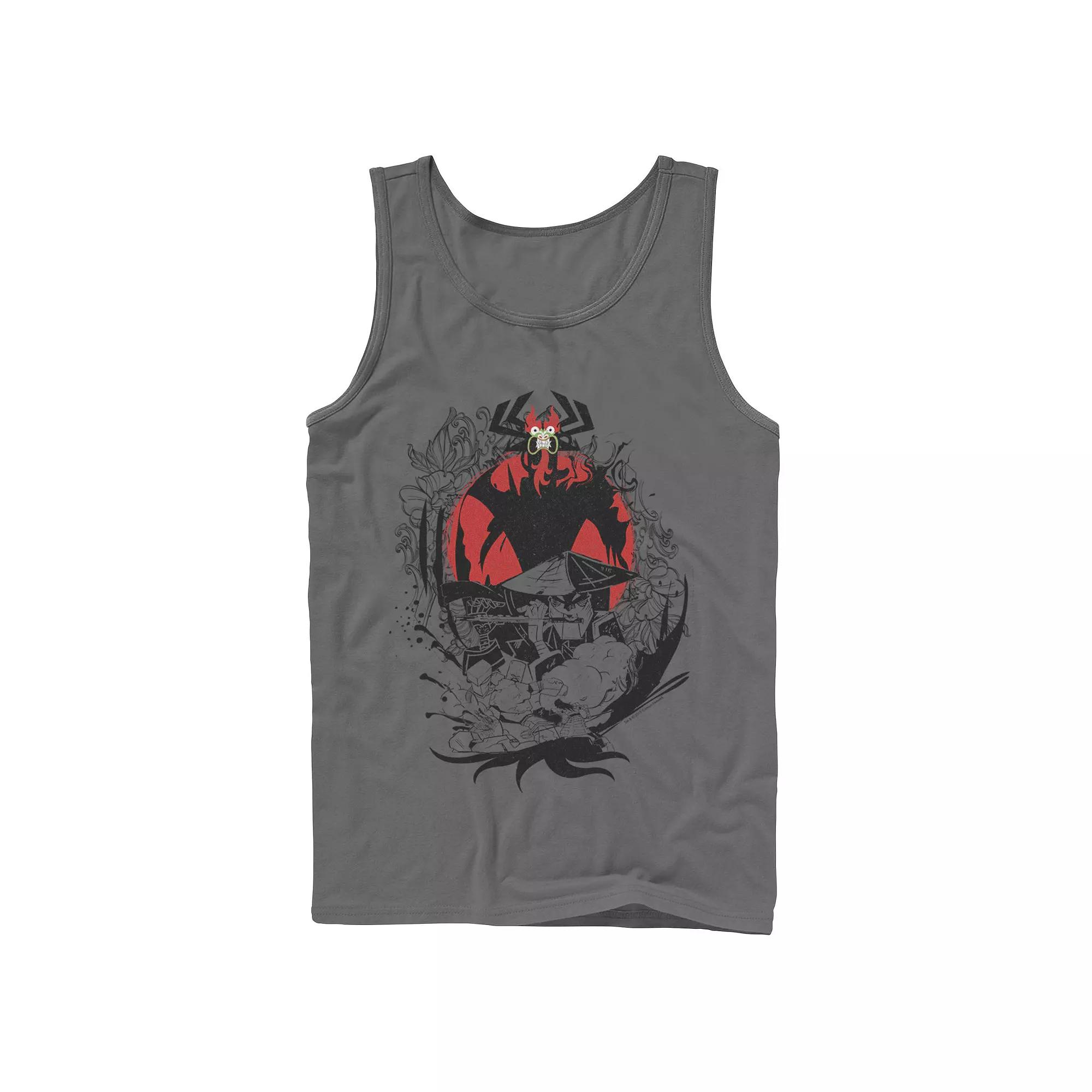 Men's Cartoon Network Samurai Jack Aku & The Flute Battle Music Tank Top,  Product Image