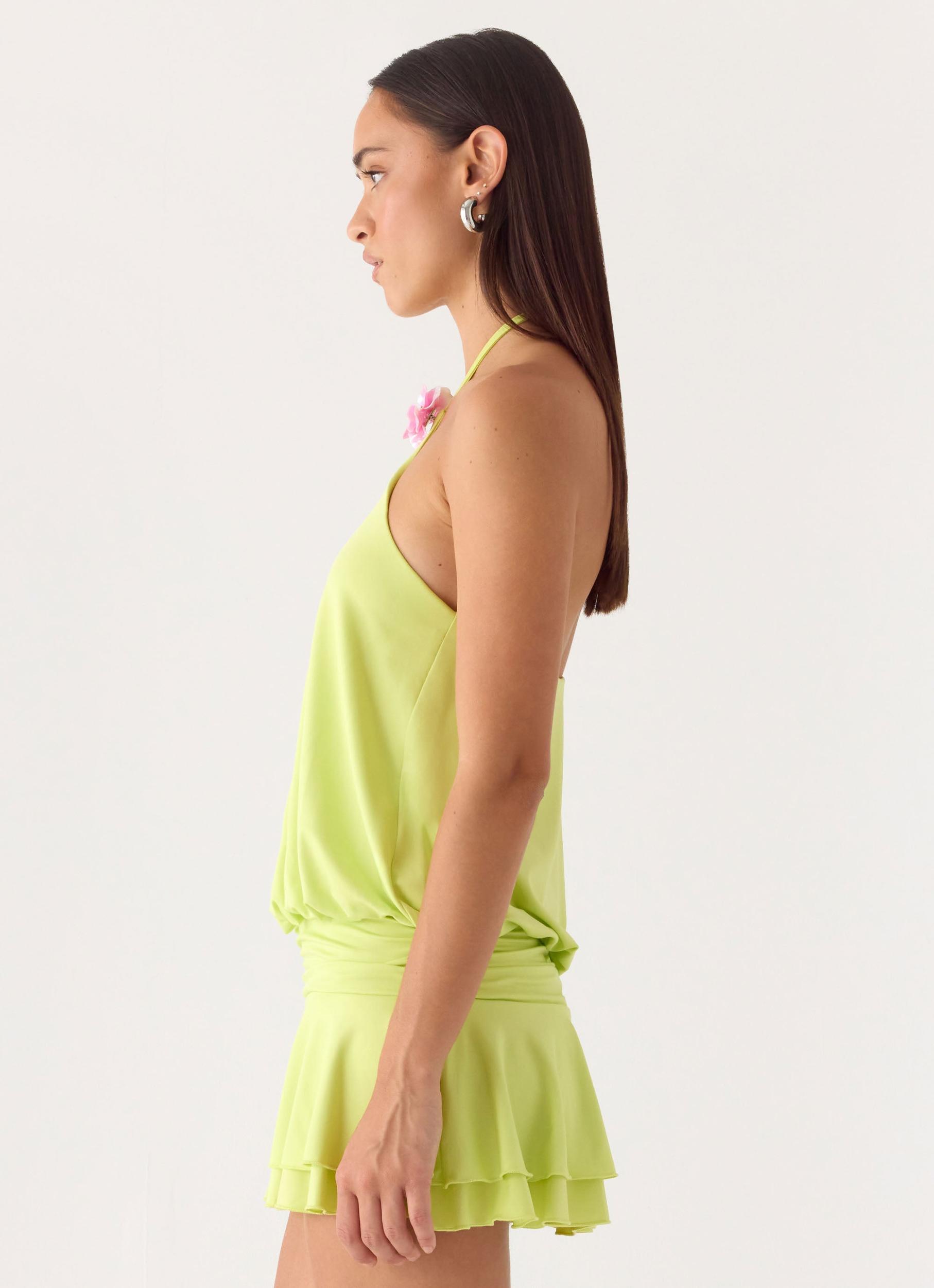 Make It Right Mini Dress - Lime Product Image