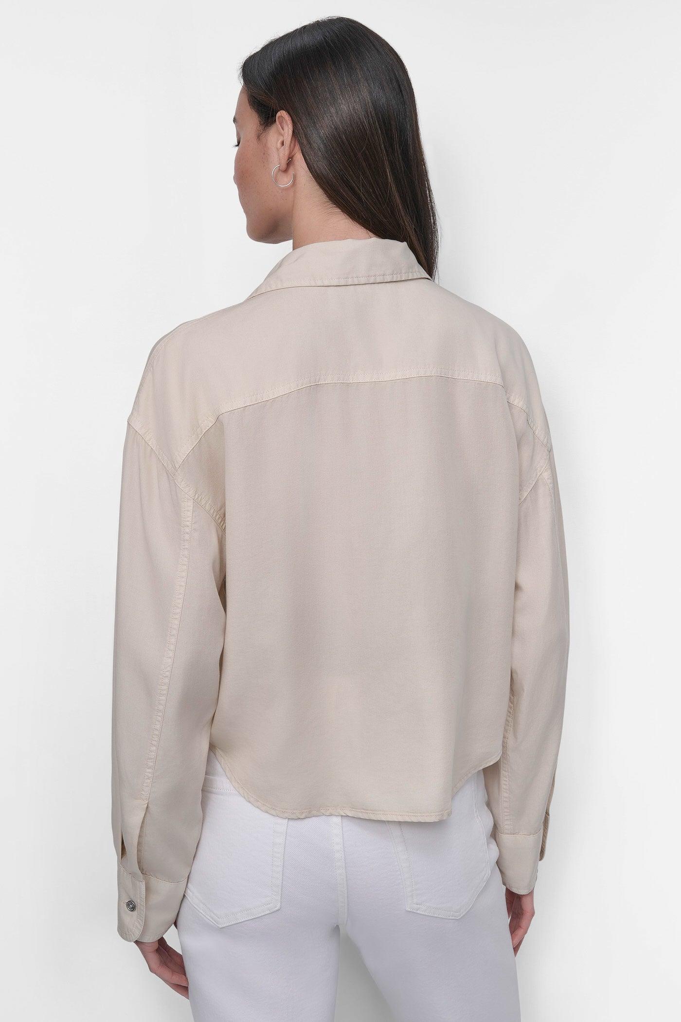 CROPPED BUTTON FRONT SHIRT Product Image