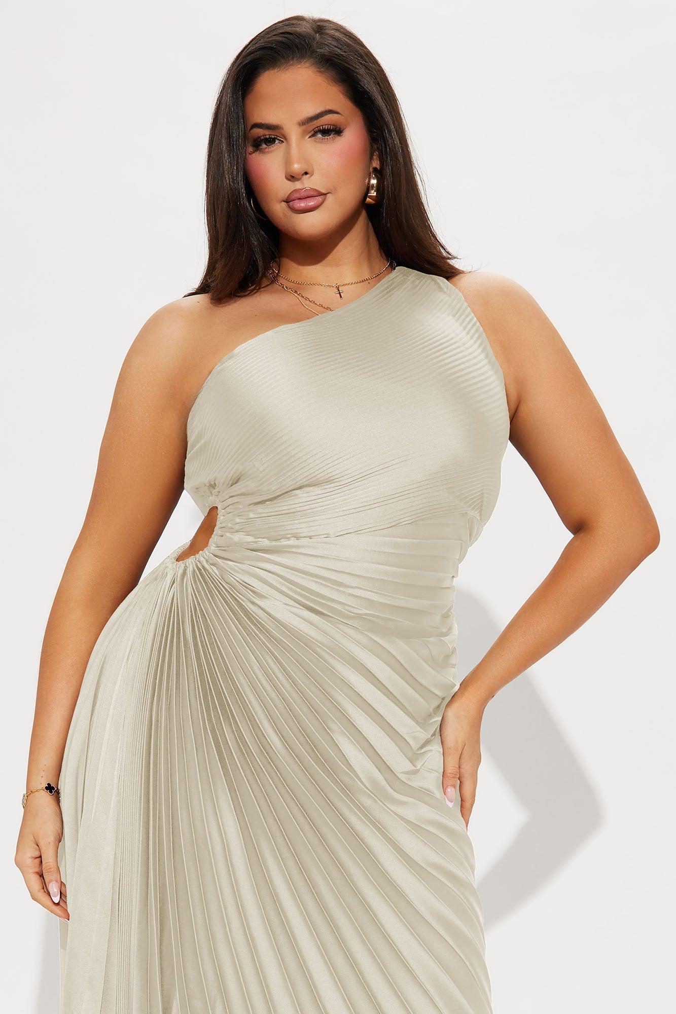 Belle Satin Maxi Dress - Ivory Female Product Image
