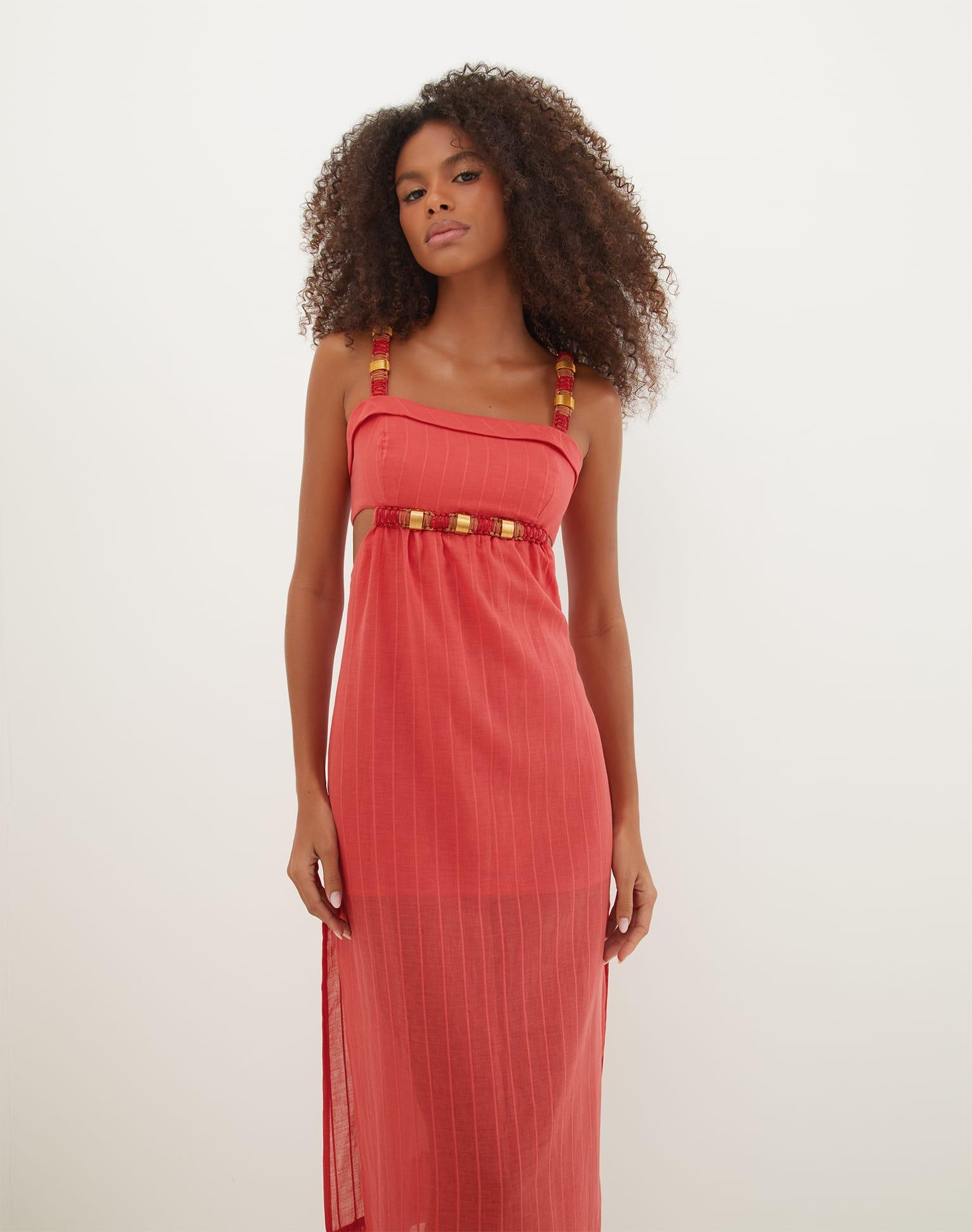 Sally Midi Dress - Raspberry Product Image
