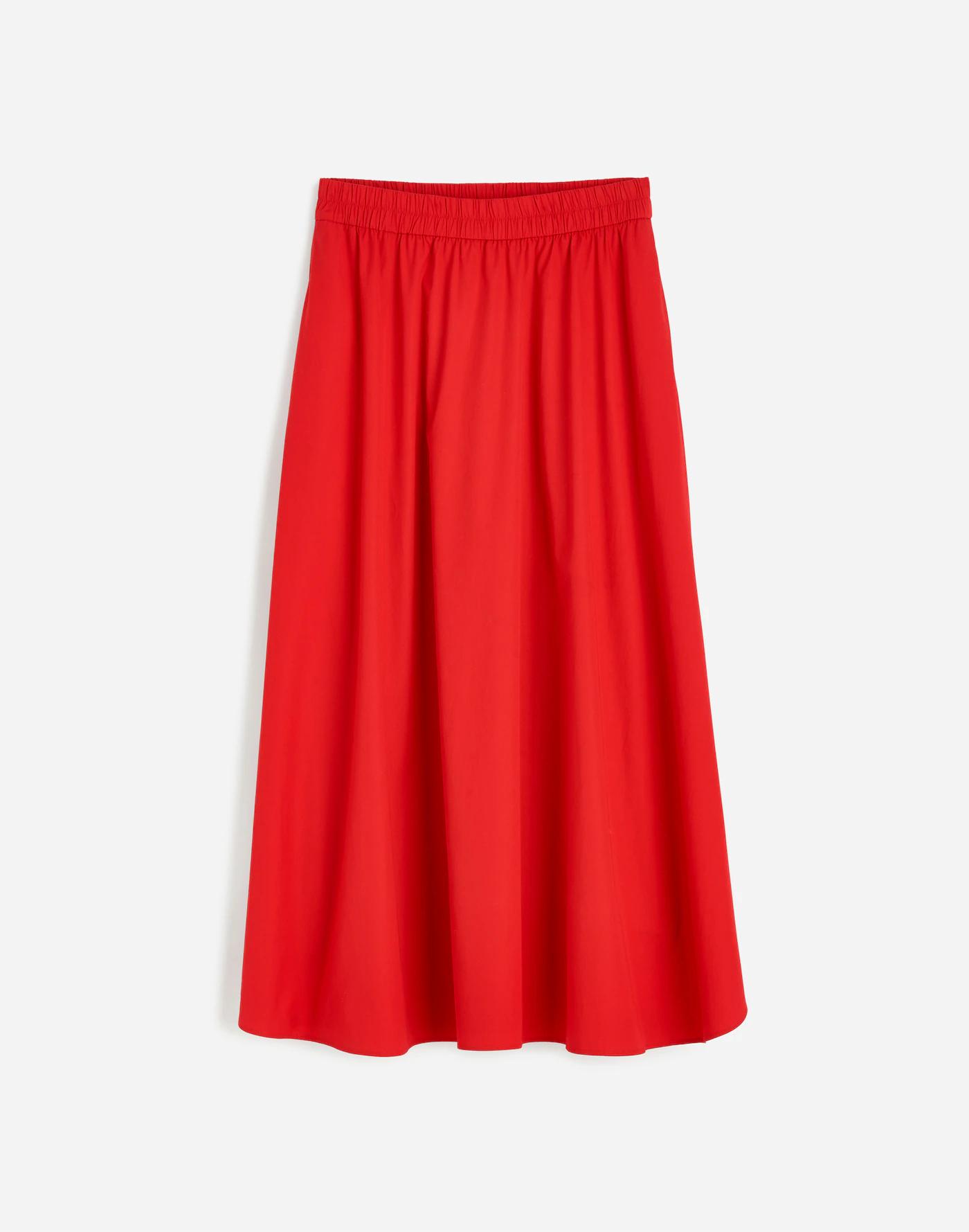 Poplin Midi Skirt Product Image