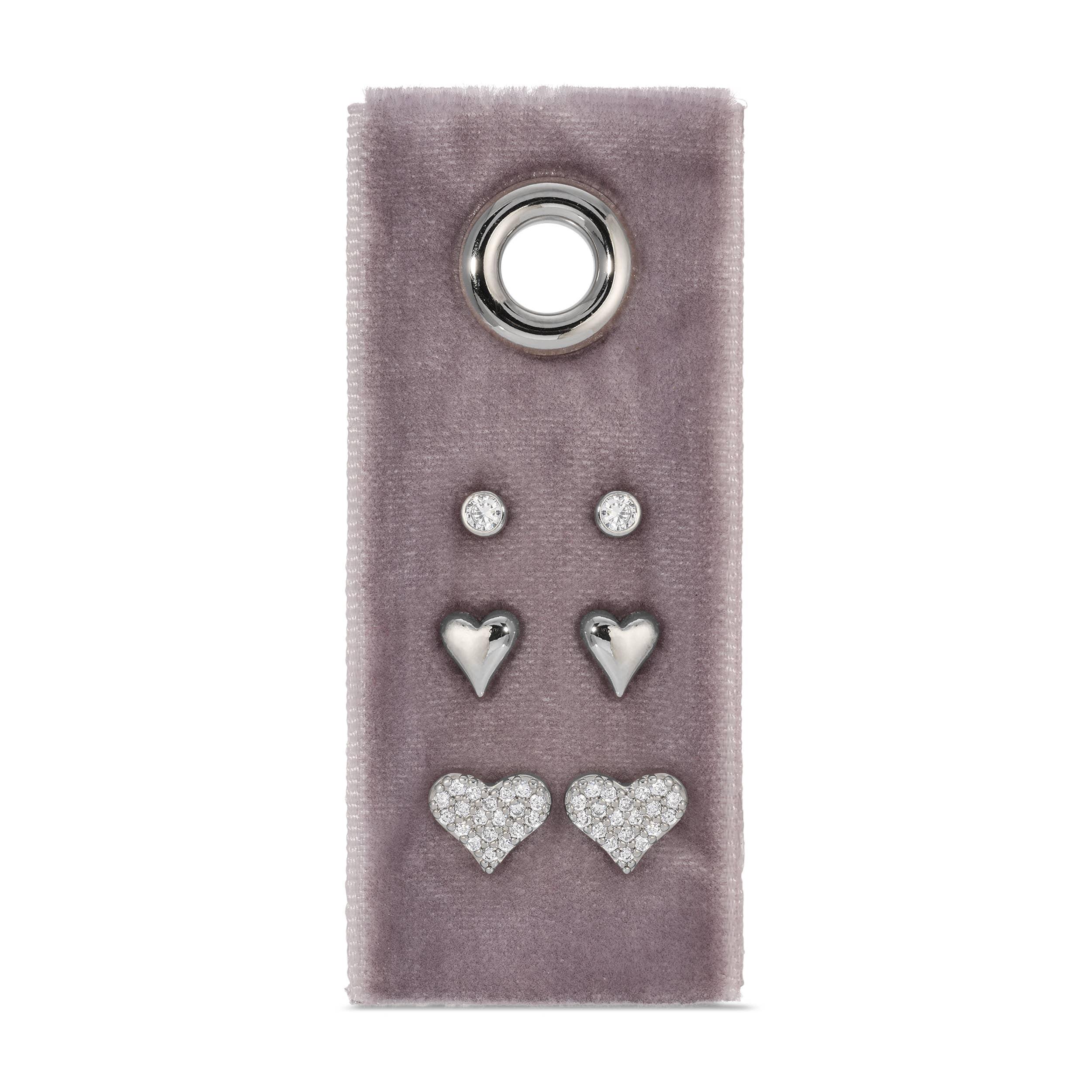Heart Velvet Stud Gift Set Product Image