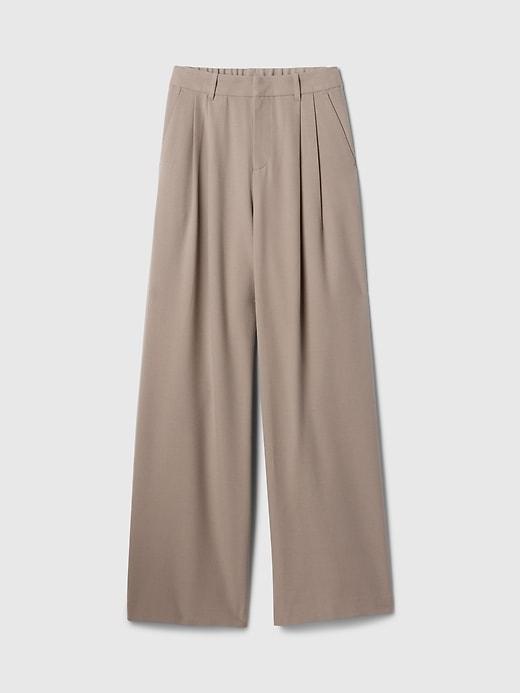 365 High Rise Brushed Twill Pleated Trousers Product Image