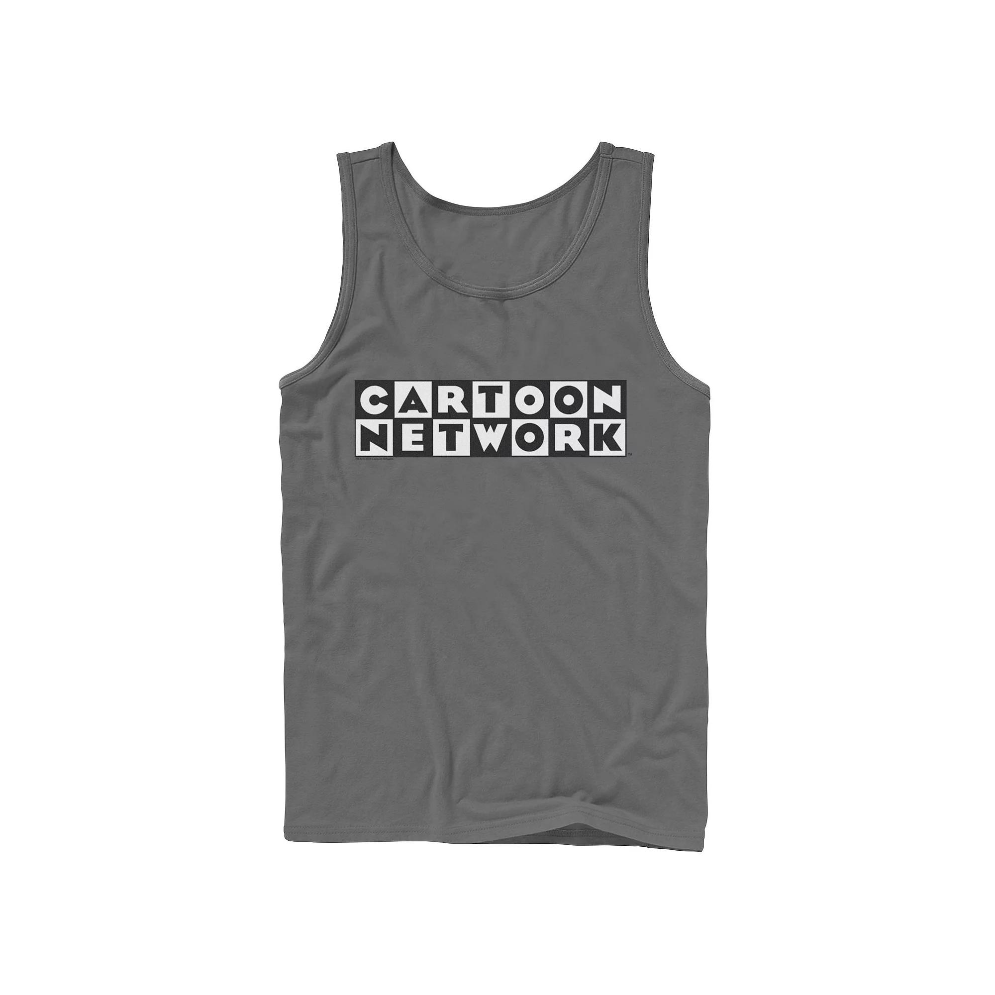 Men's Cartoon Network Official Checkered Logo Tank Top, Size: XL, Grey Product Image