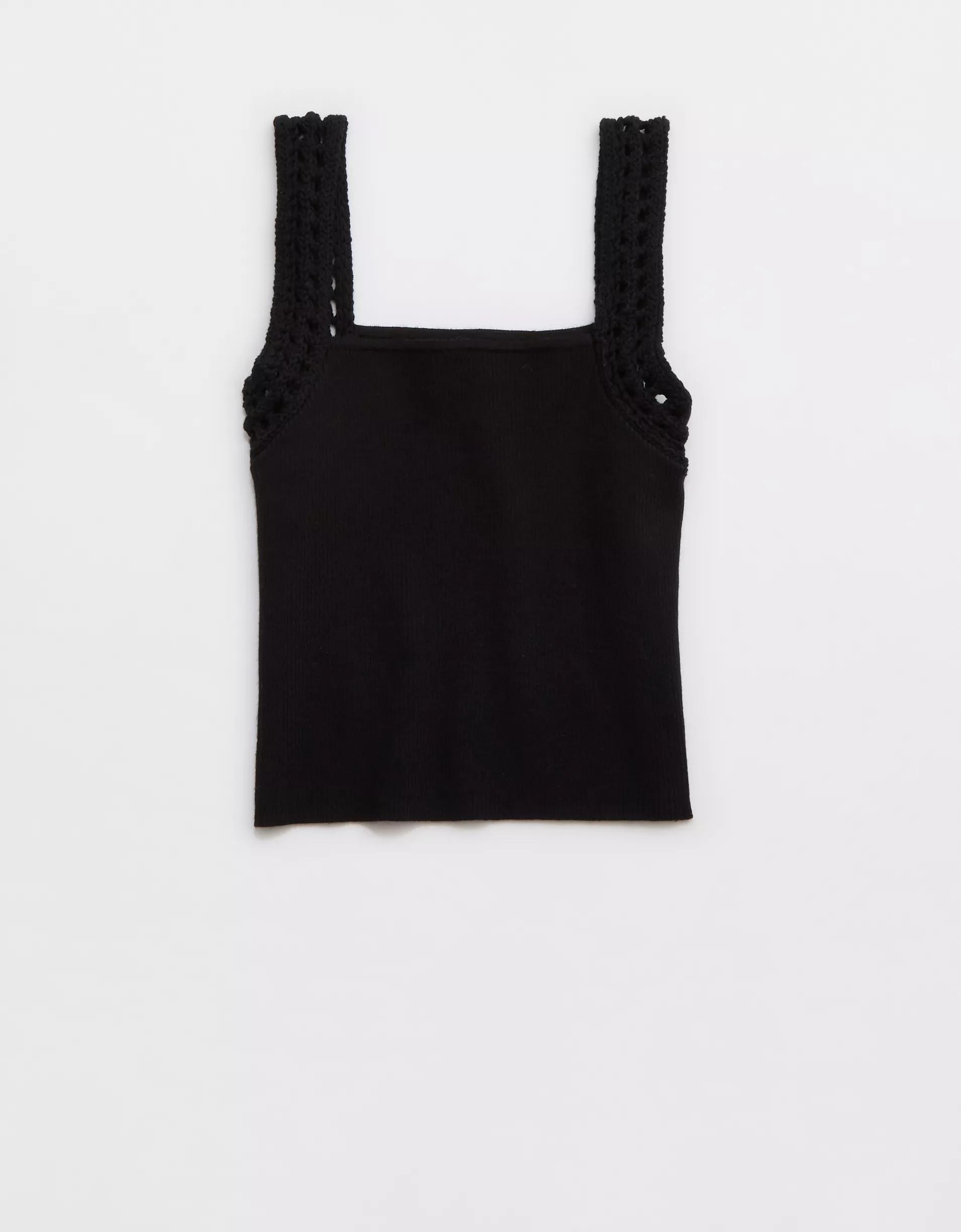 Aerie Crochet Sweater Tank Top Product Image