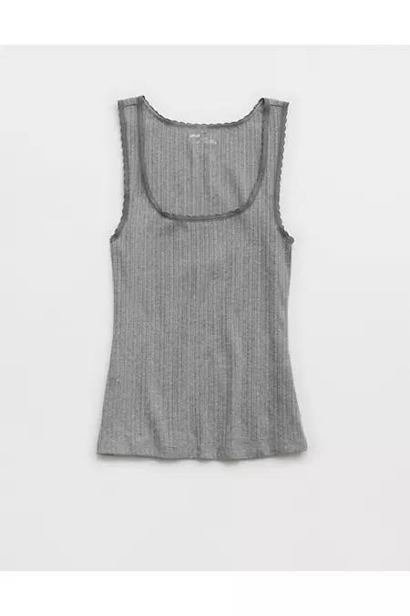 Aerie Ribbed Scoop Neck Tank Top Women's Product Image