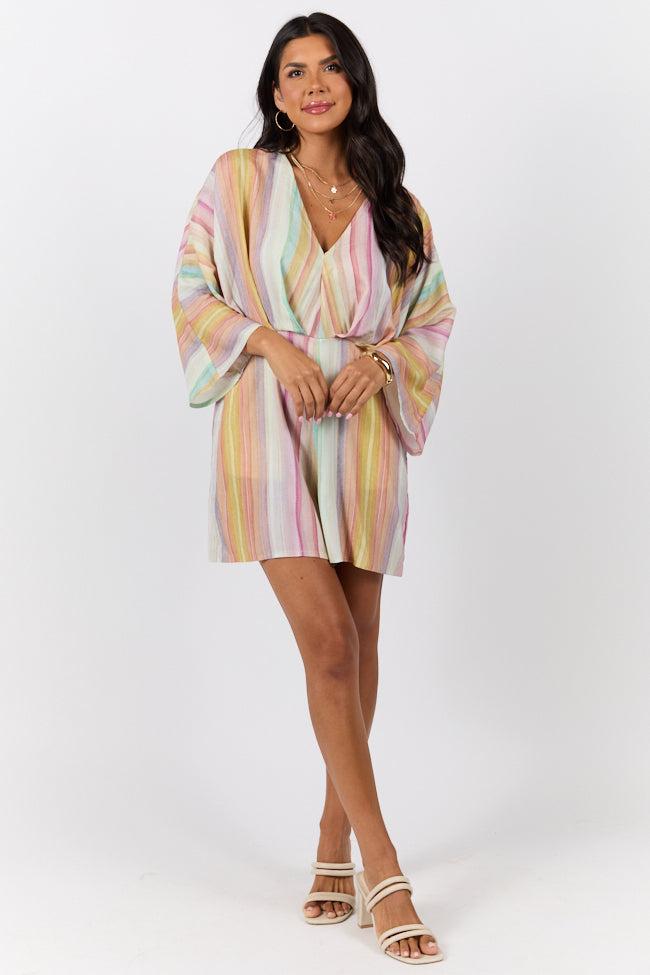 Nights In Watercolor Multi Print Romper FINAL SALE Product Image
