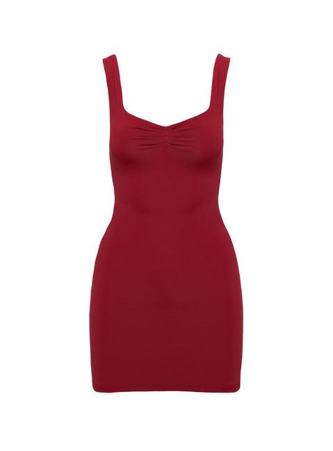Rehna Mini Dress Burgundy Product Image