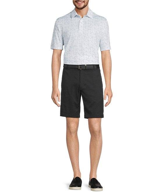 Roundtree & Yorke Flat Front 9#double; Performance Dobby Shorts Product Image