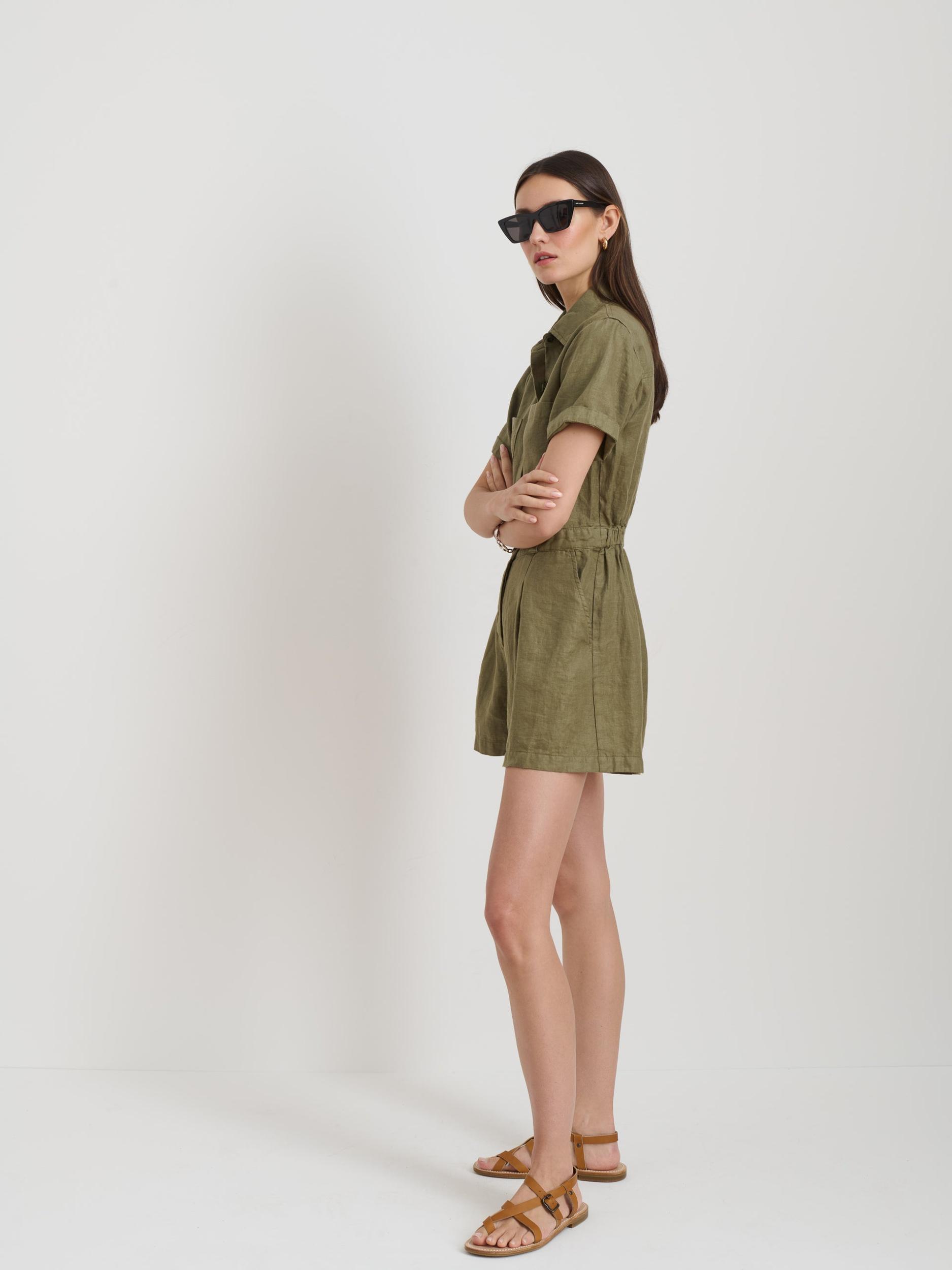 Cassi Romper In Linen Product Image