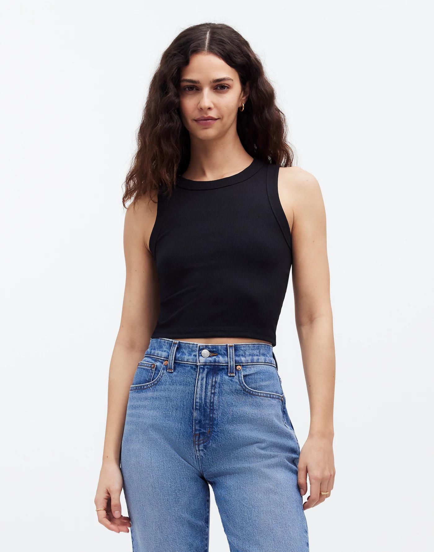 Supima® Rib Crop Tank Product Image