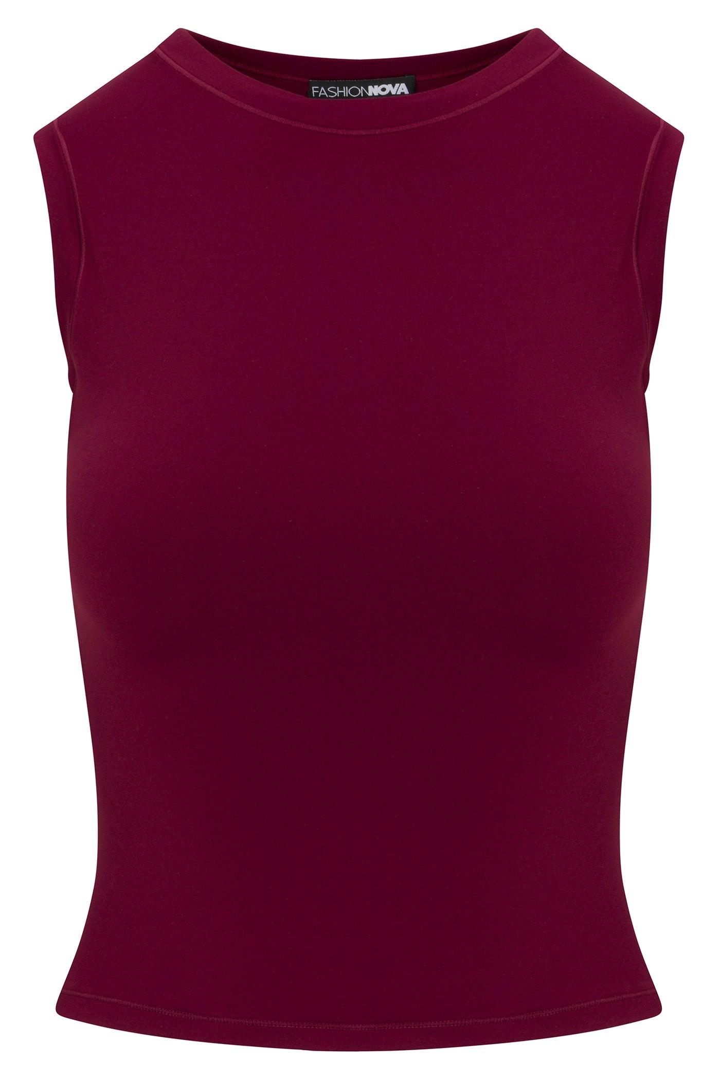 Second Skin Double Lined Muscle Tank - Wine Female Product Image