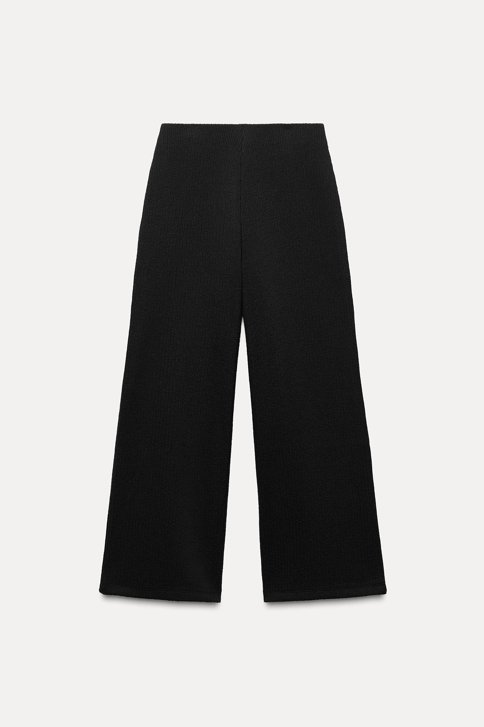 TEXTURED WIDE LEG PANTS Product Image