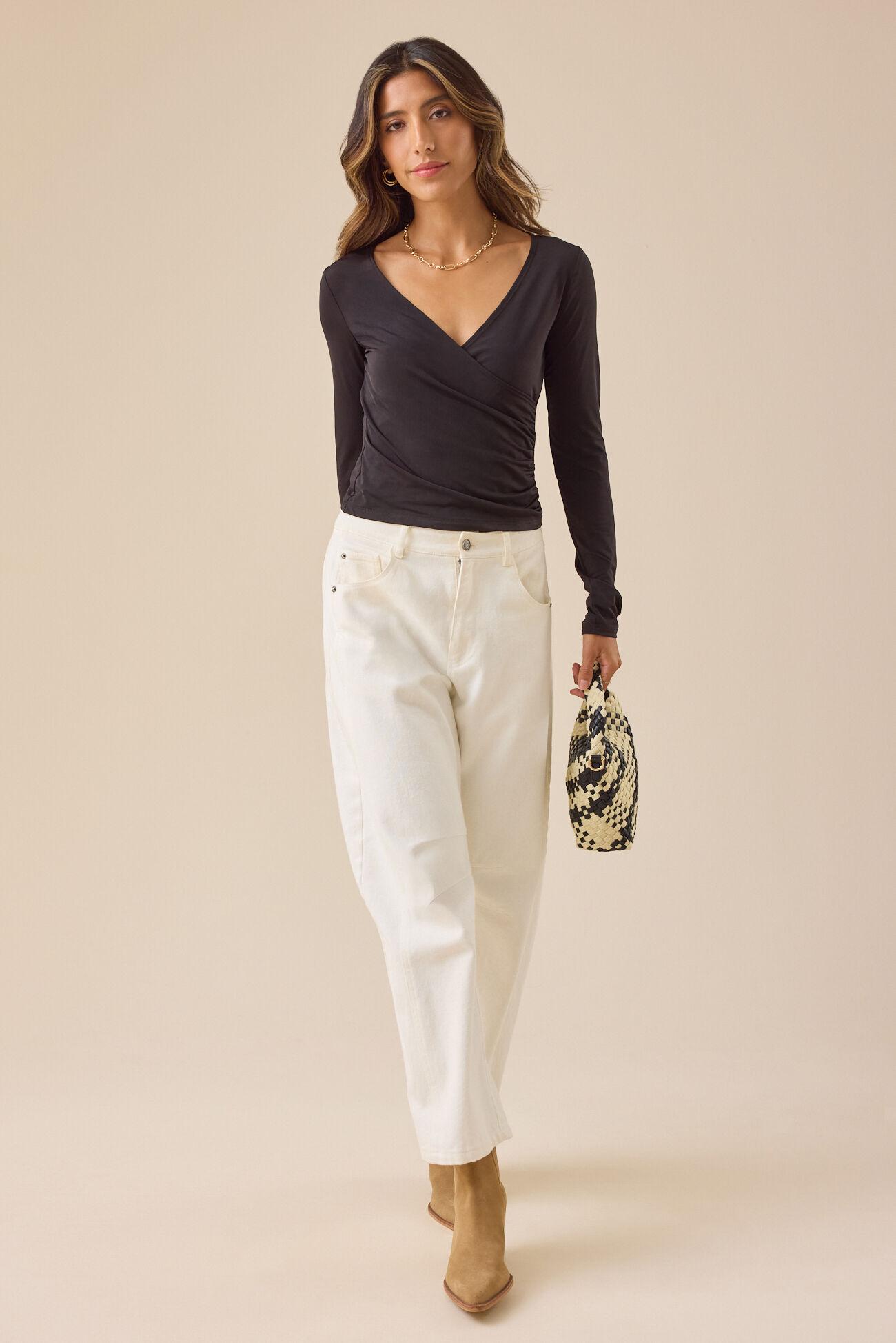 Angie Wrap Front Blouse Product Image