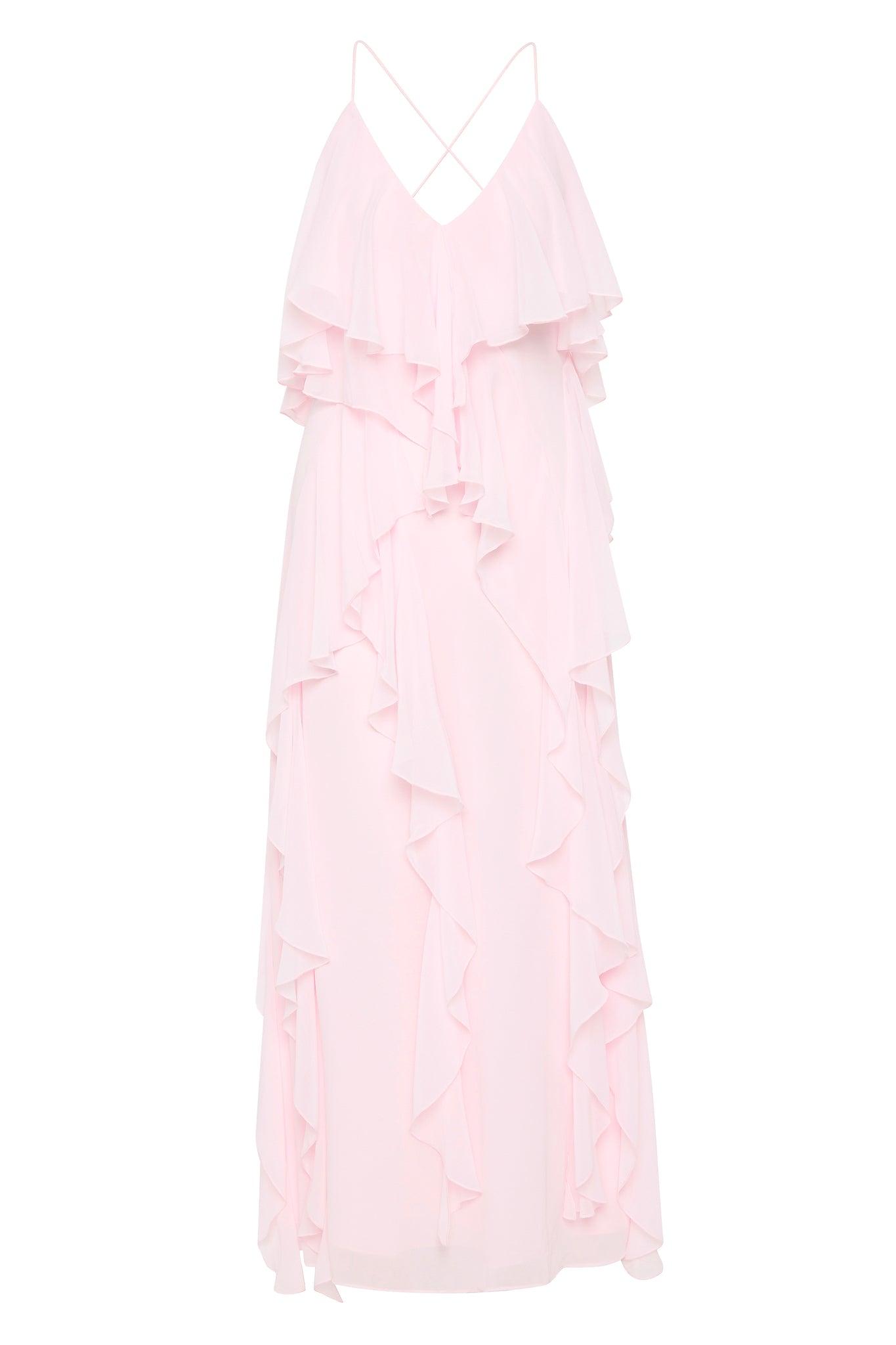 Valentine Frill Midi Dress Product Image