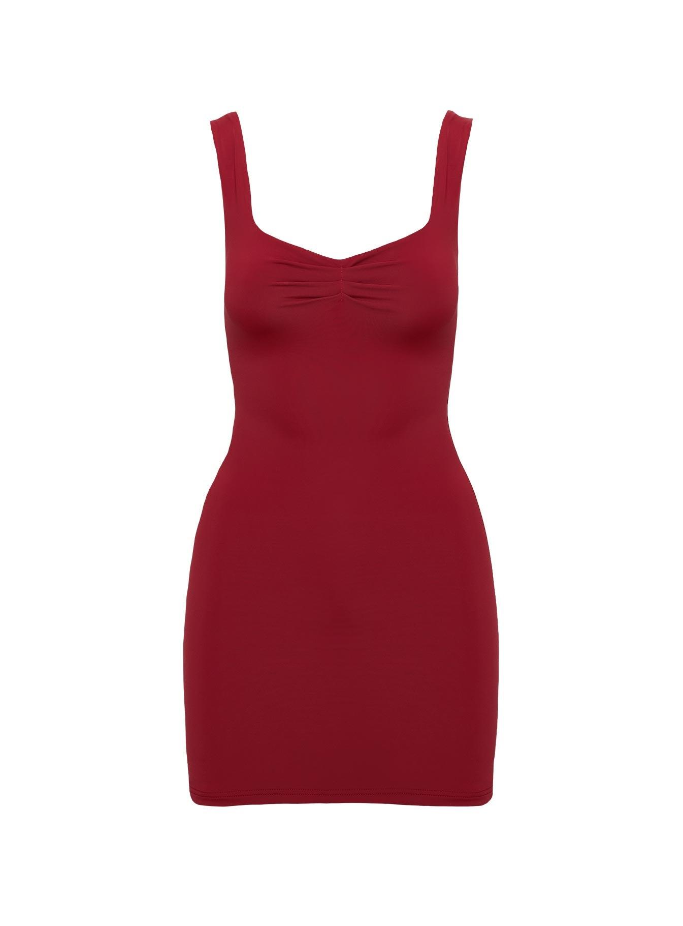 Rehna Mini Dress Burgundy Product Image