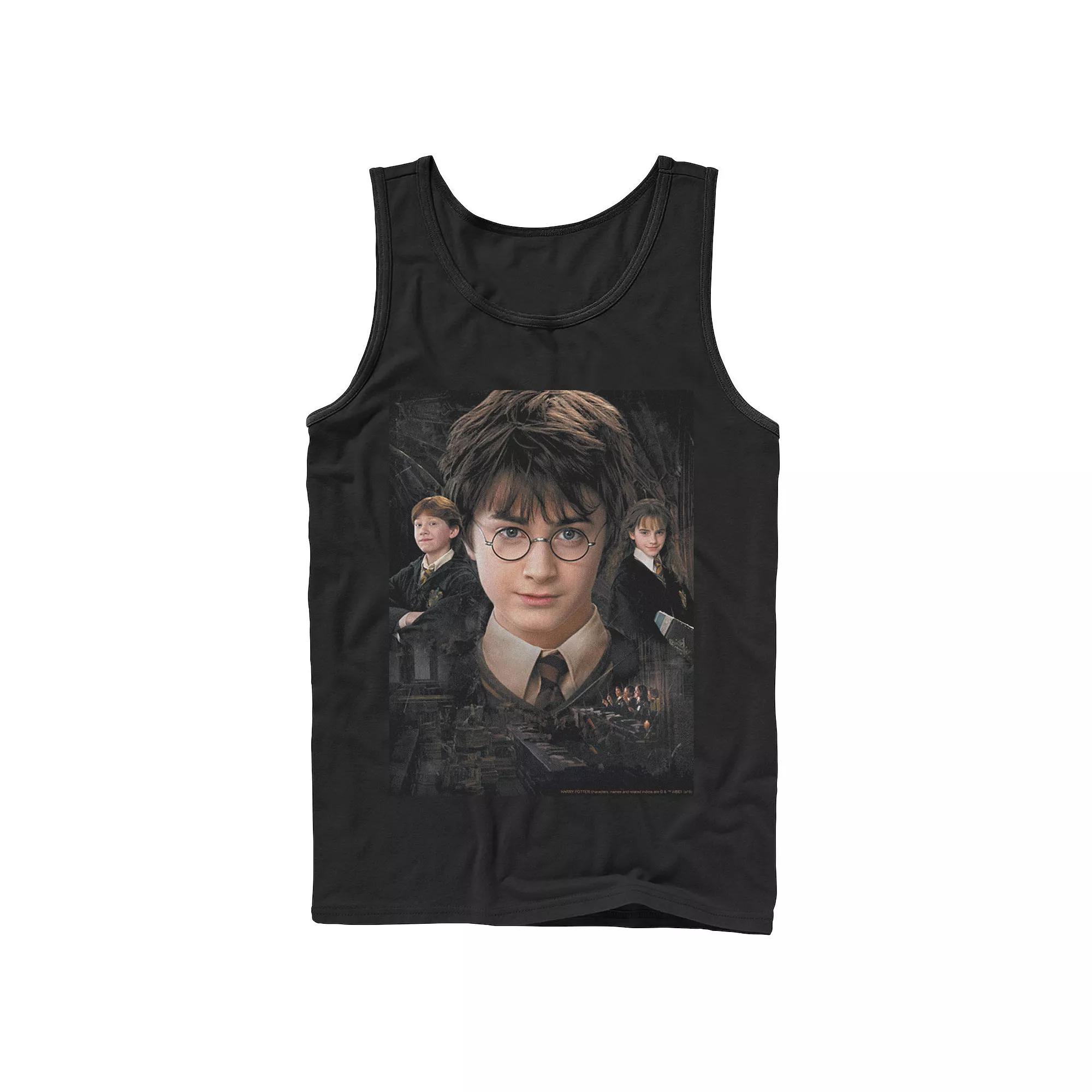 Men's Harry Potter Chamber Of Secrets Harry Ron Hermione Poster Graphic Tank Top,  Product Image