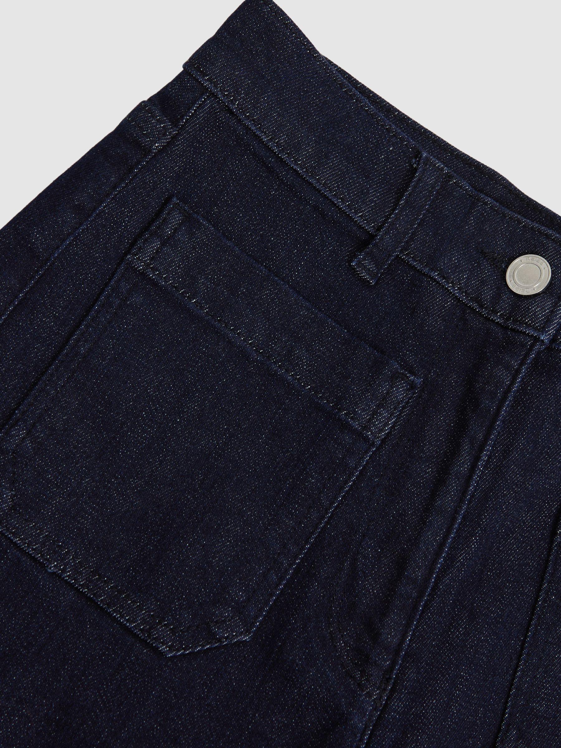 Petite Check Flared Suit Trousers in Grey Product Image