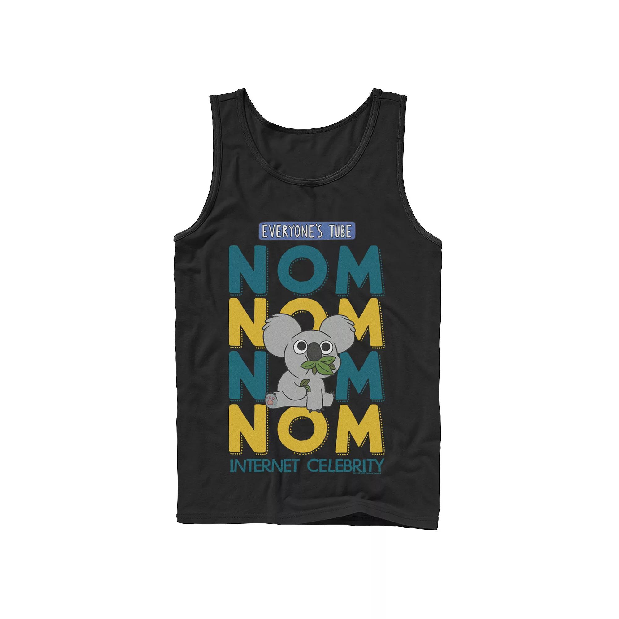 Men's Cartoon Network We Bare Bears Nom Nom Internet Celebrity Tank Top, Size: Large, Black Product Image