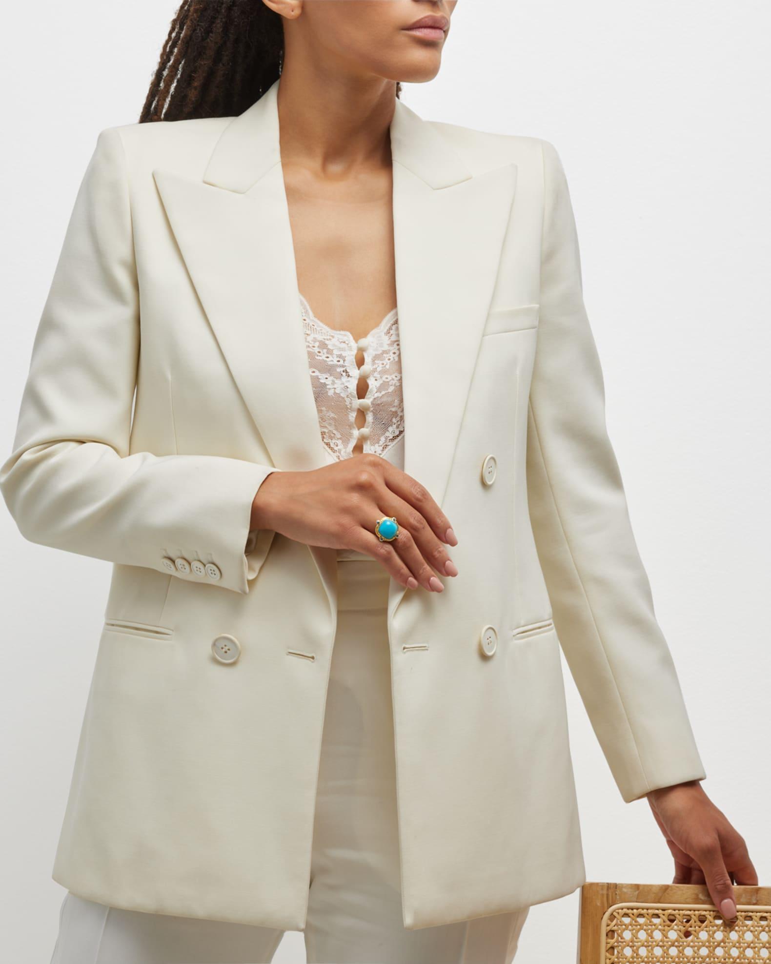 19K Square Cushion Sleeping Beauty Turquoise Ring, Size 6.5 Product Image