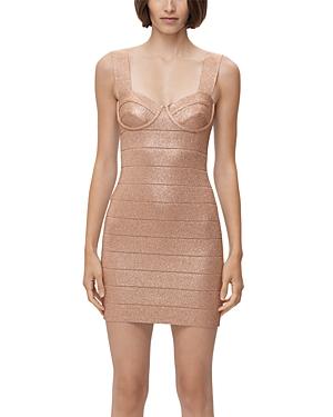 Herve Leger Disco Knit Bustier Mini Dress Product Image