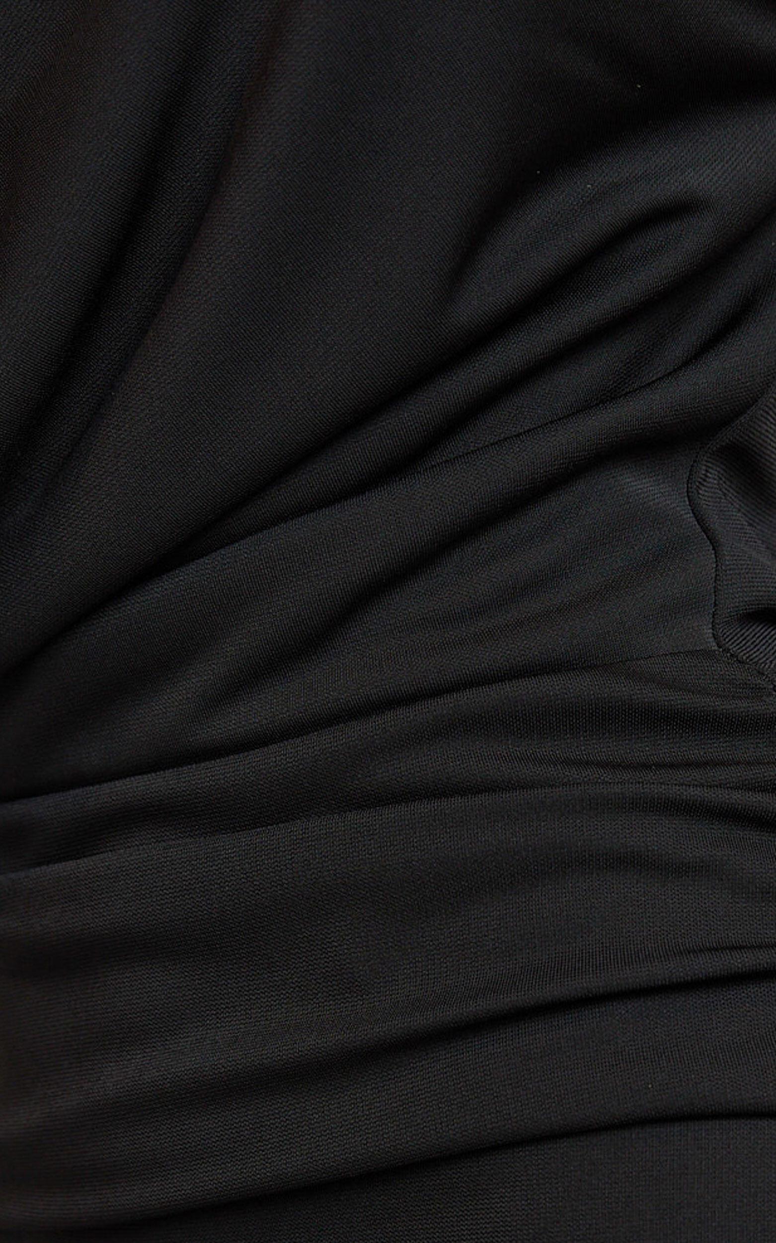 Priscilla Mini Dress - Jersey One Shoulder Cut Out Bodycon Dress in Black Product Image