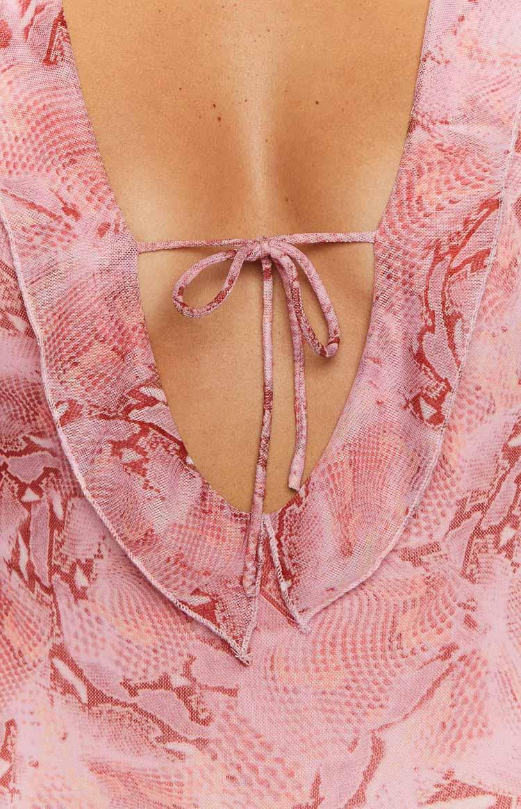 Bright Lights Pink Swirl Snake Print Mini Dress Baby Product Image