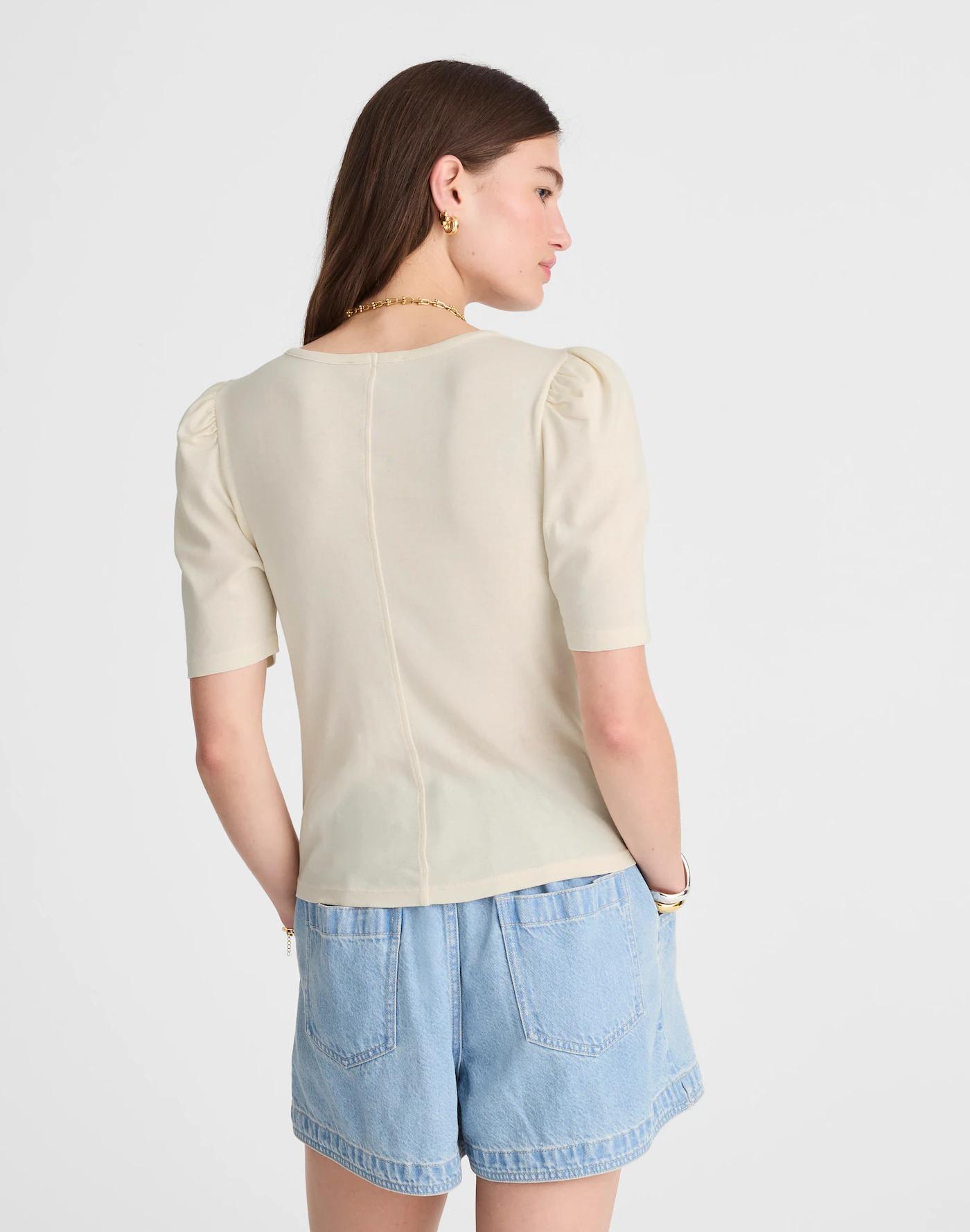 Puff-Sleeve Scoopneck Tee Product Image