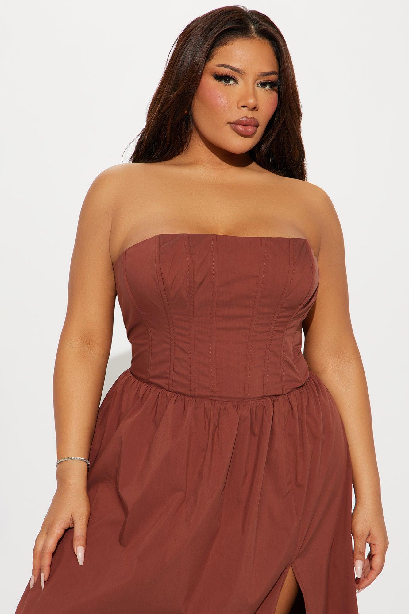 Jolene Poplin Maxi Dress - Chocolate Product Image