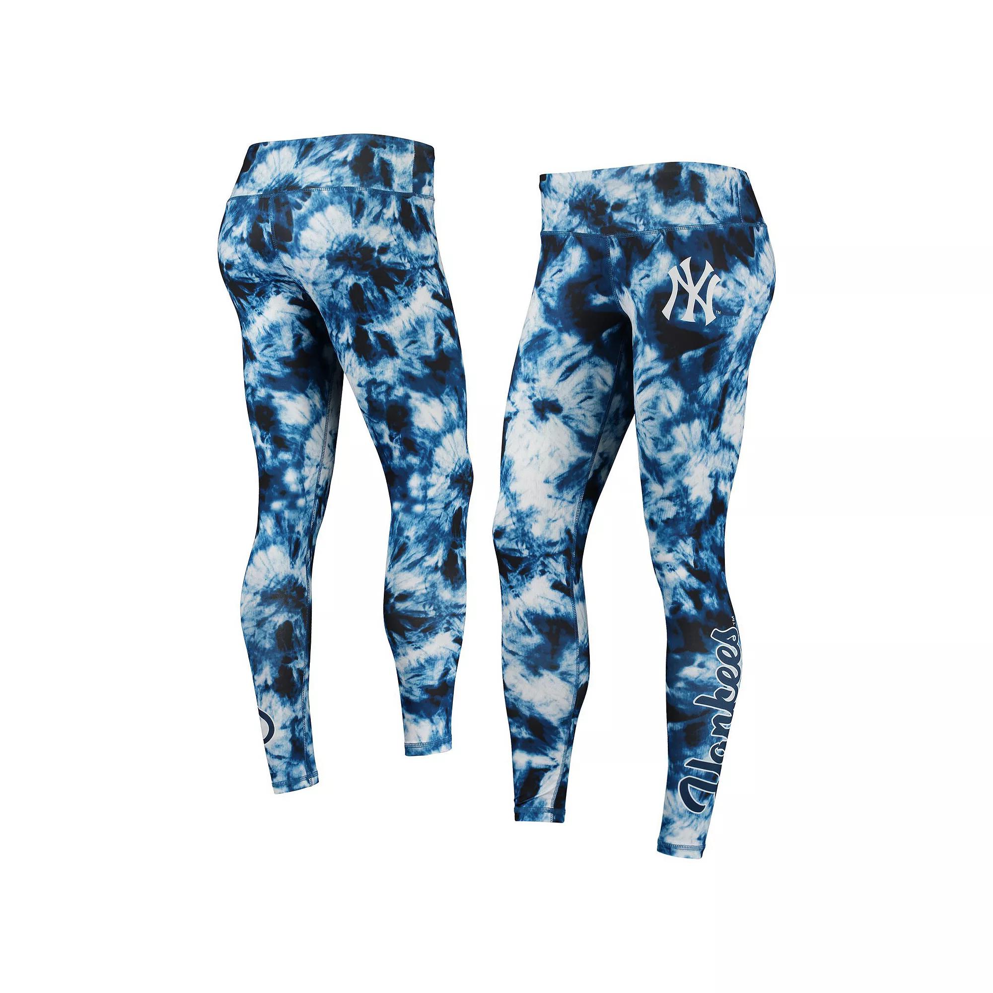 Women's FOCO Navy New York Yankees Tie-Dye Leggings,  Product Image