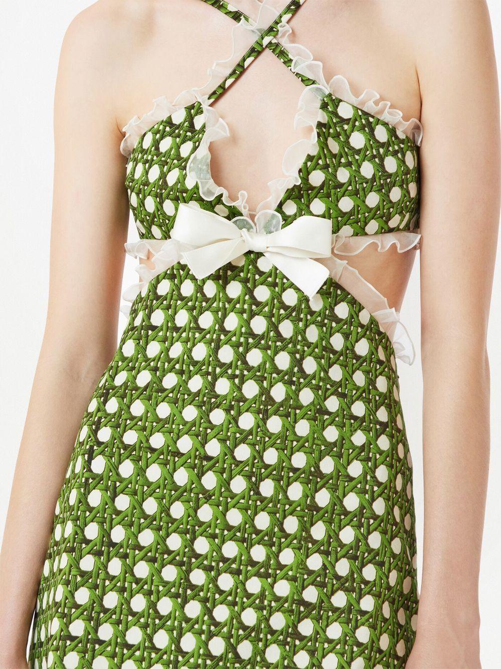 polka-dot bow-detail dress Product Image